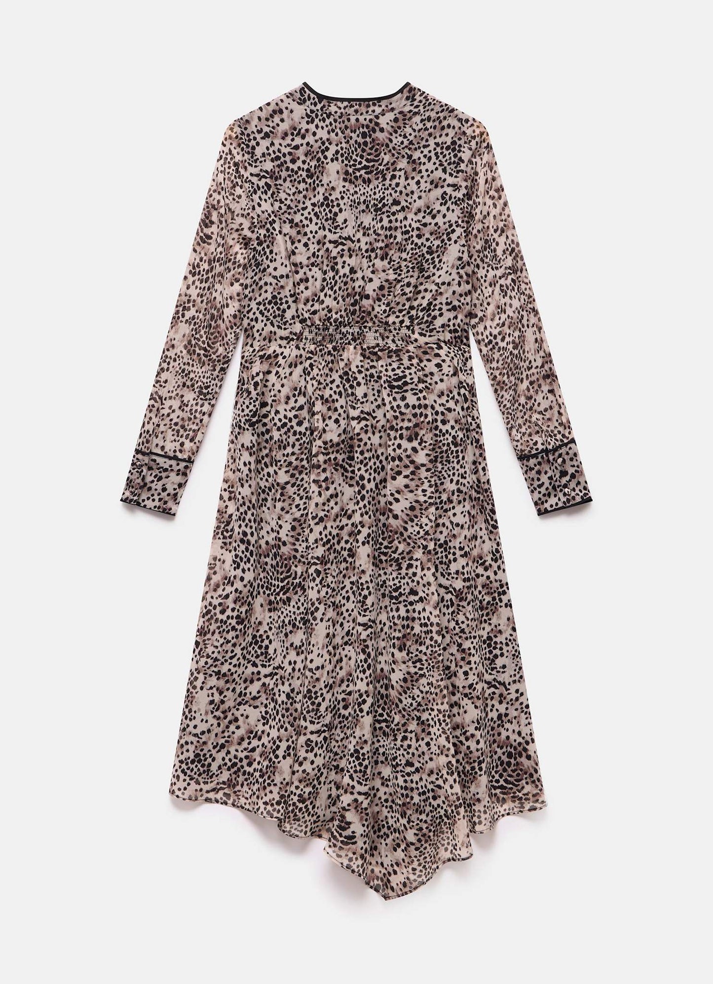 Leopard Print Asymmetric Midi Dress