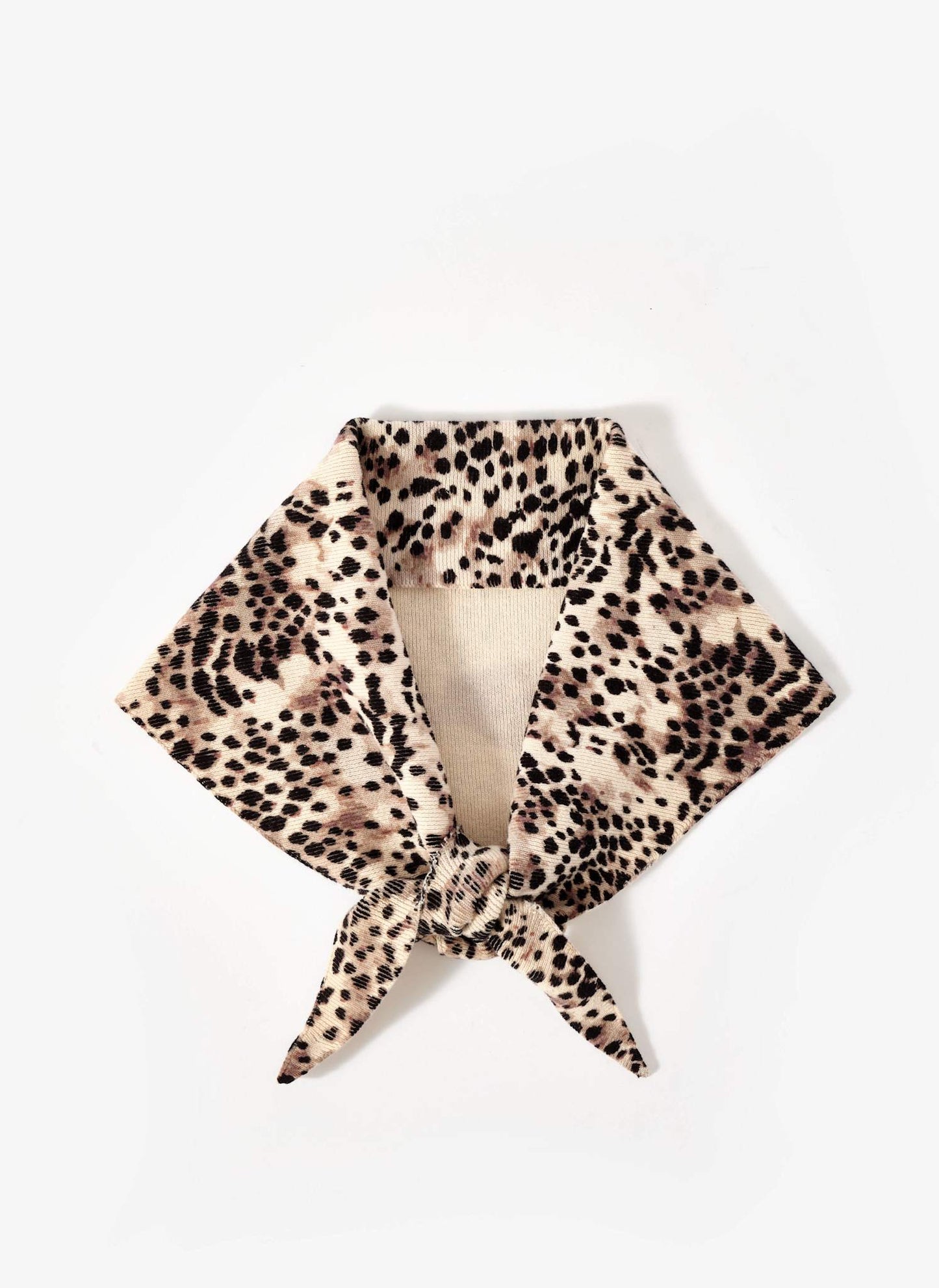 Leopard Print Triangle Neck Scarf