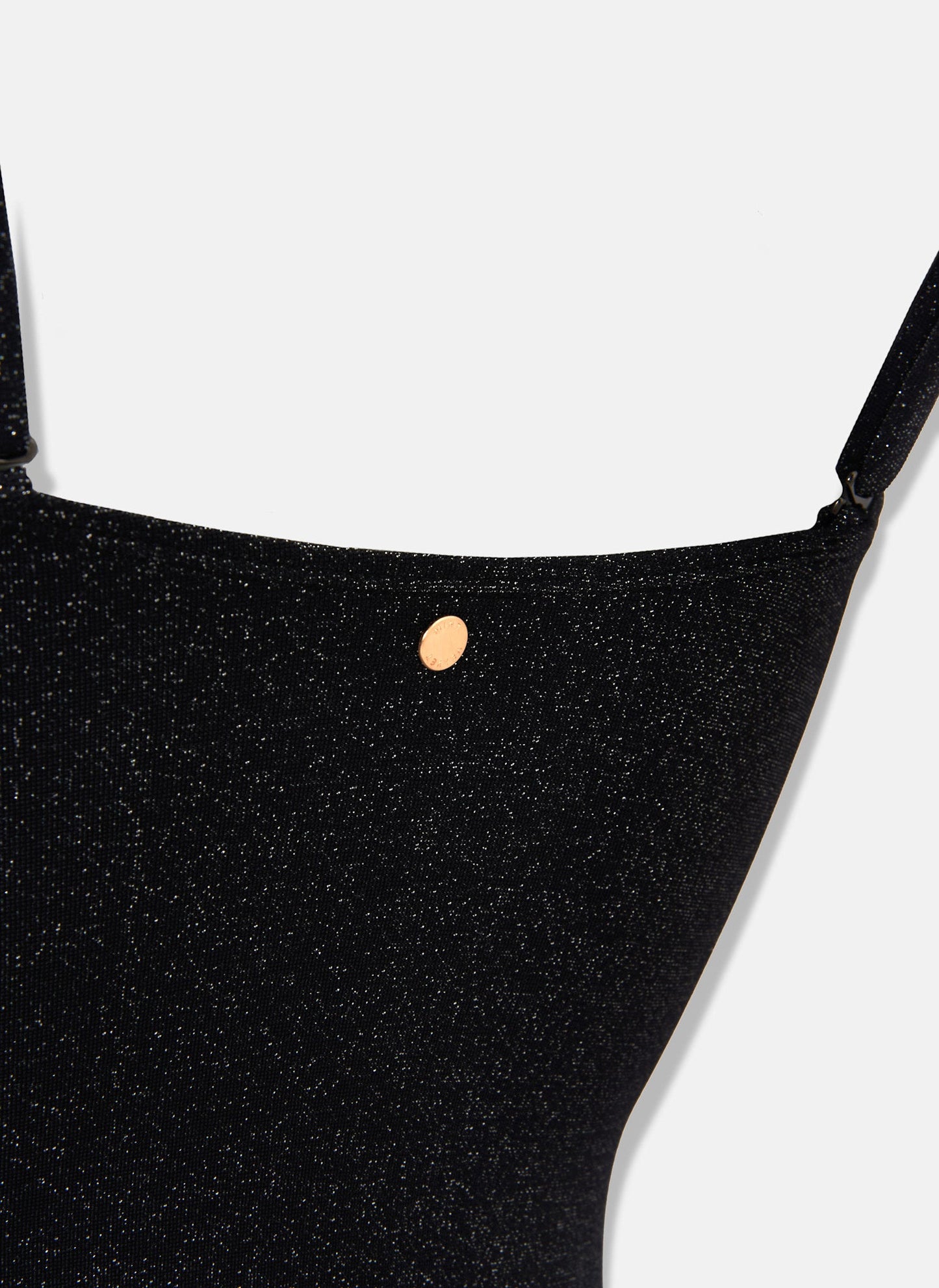 Black Beaded Detail Bandeau Swimsuit