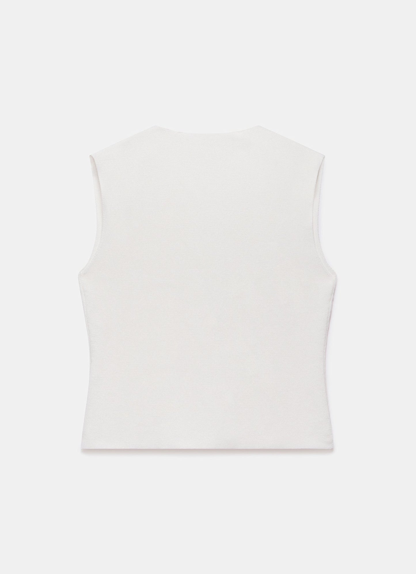White Knit Waistcoat