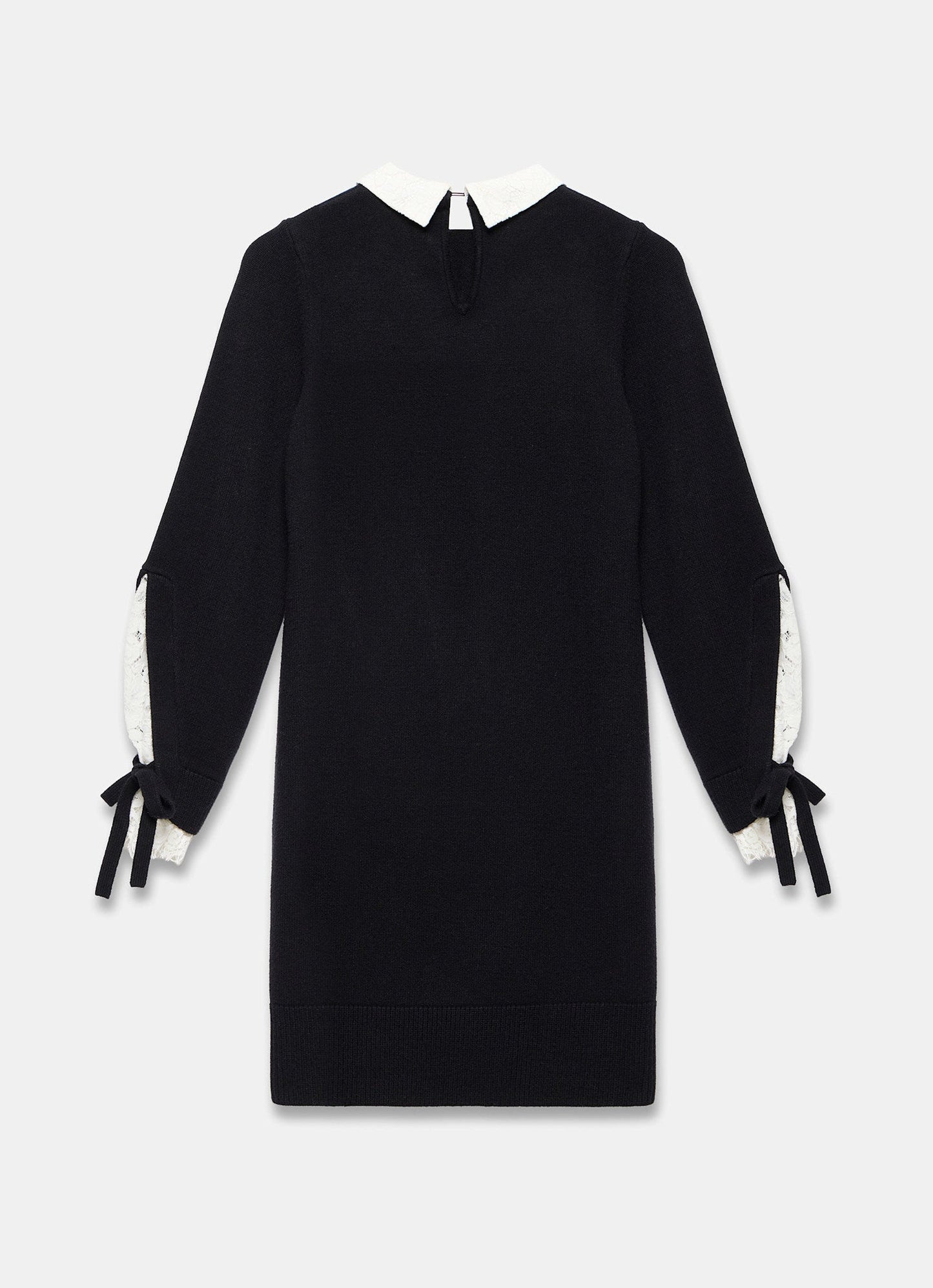 Black Lace Detail Mini Dress