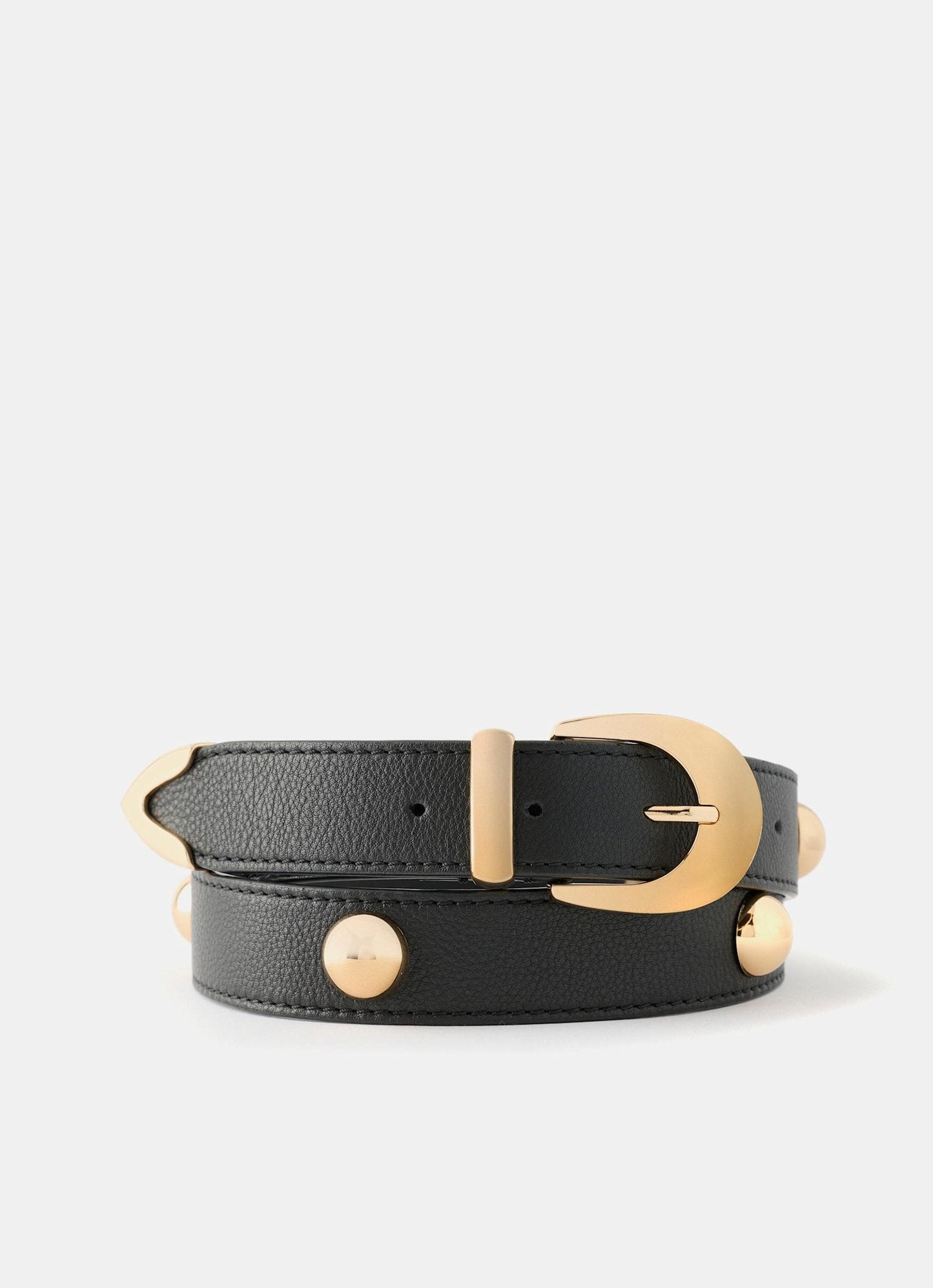 Black Statement Leather Belt