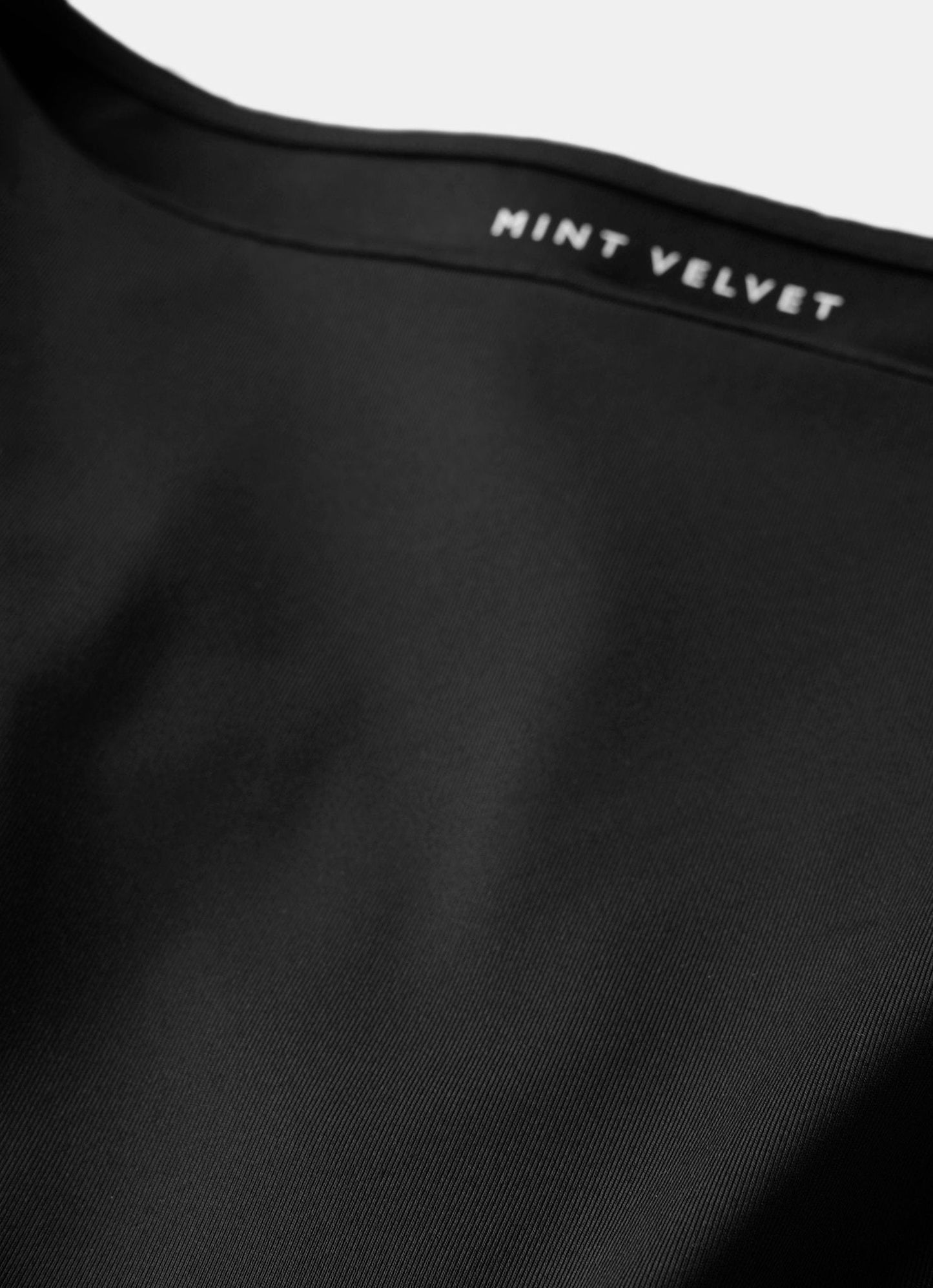 Black Slash Neck Layering Top