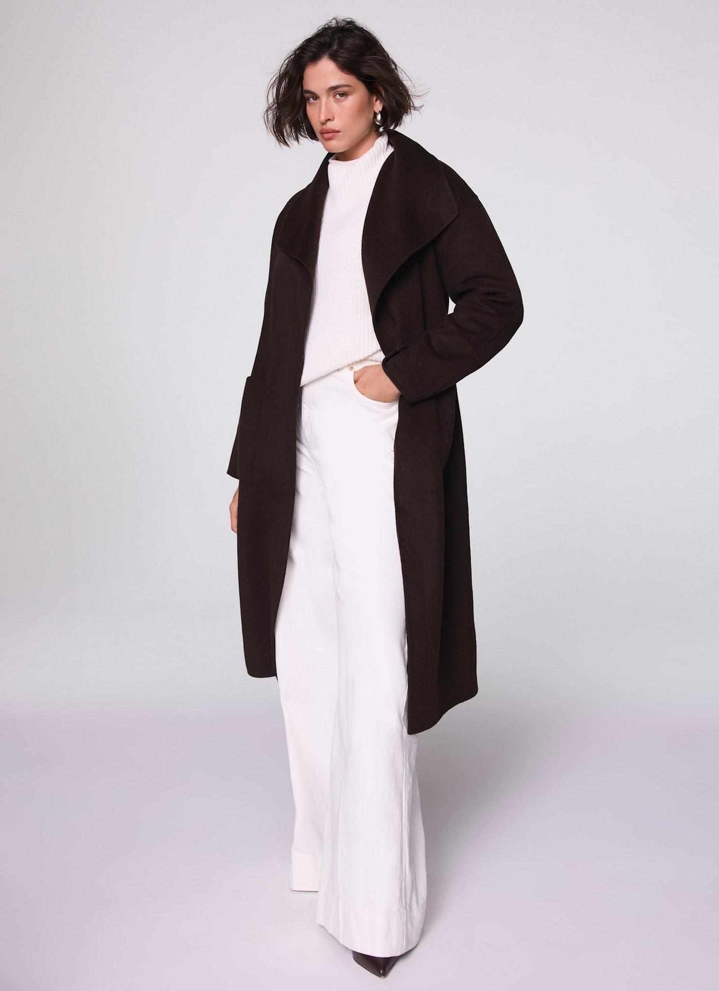 Brown Wool Blend Coat