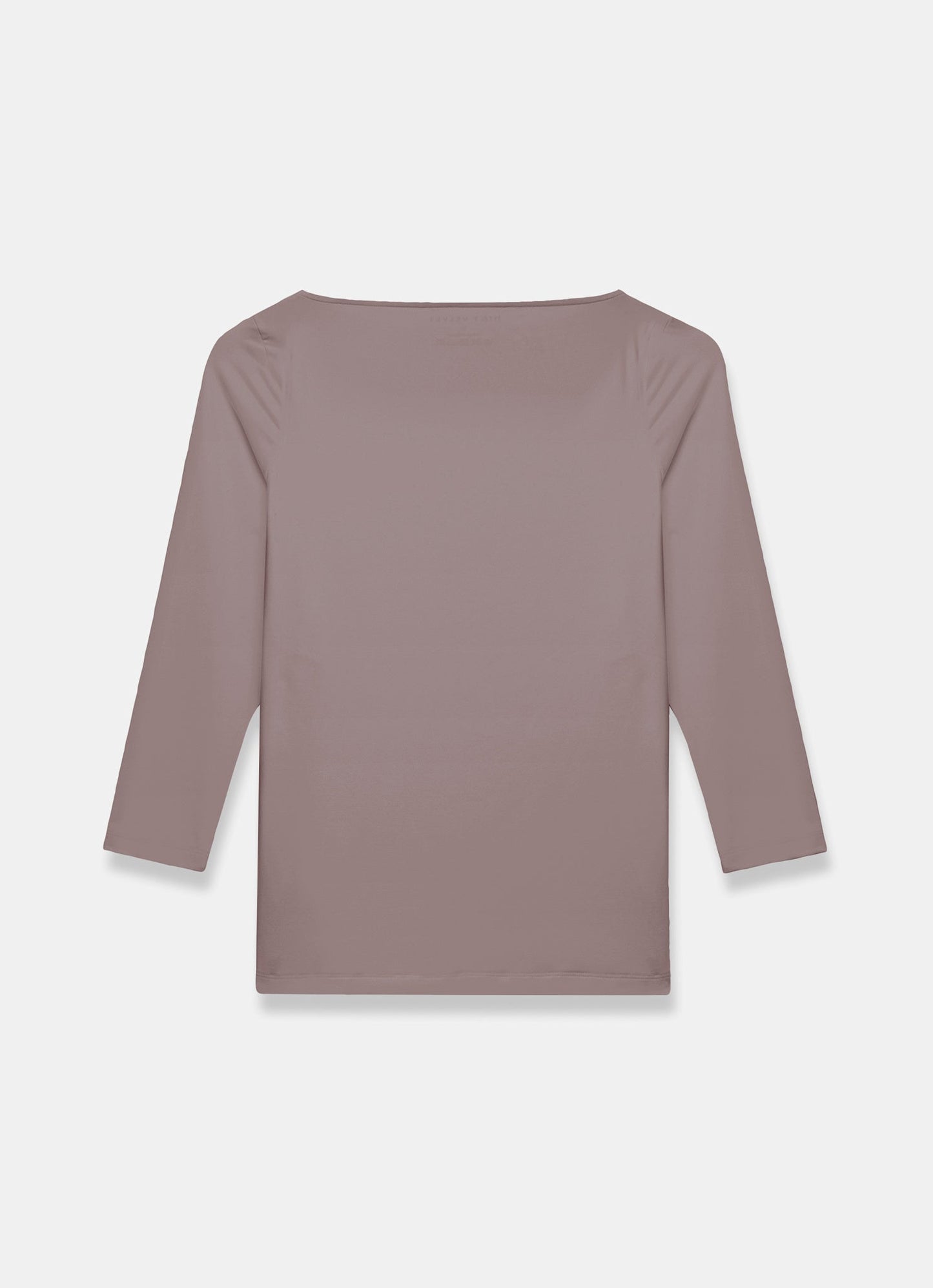 Brown Slash Neck Layering Top