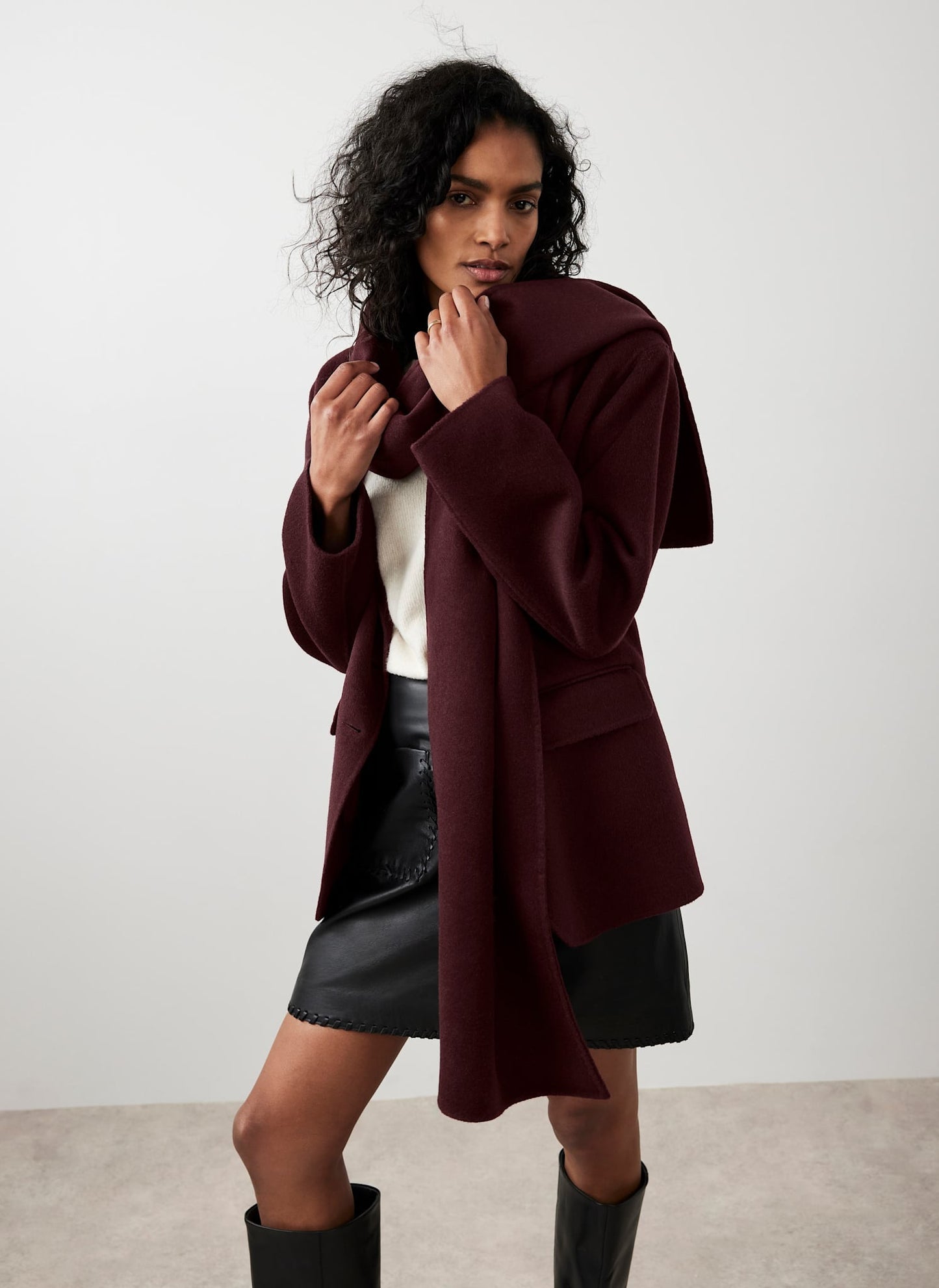 Burgundy Blanket Scarf