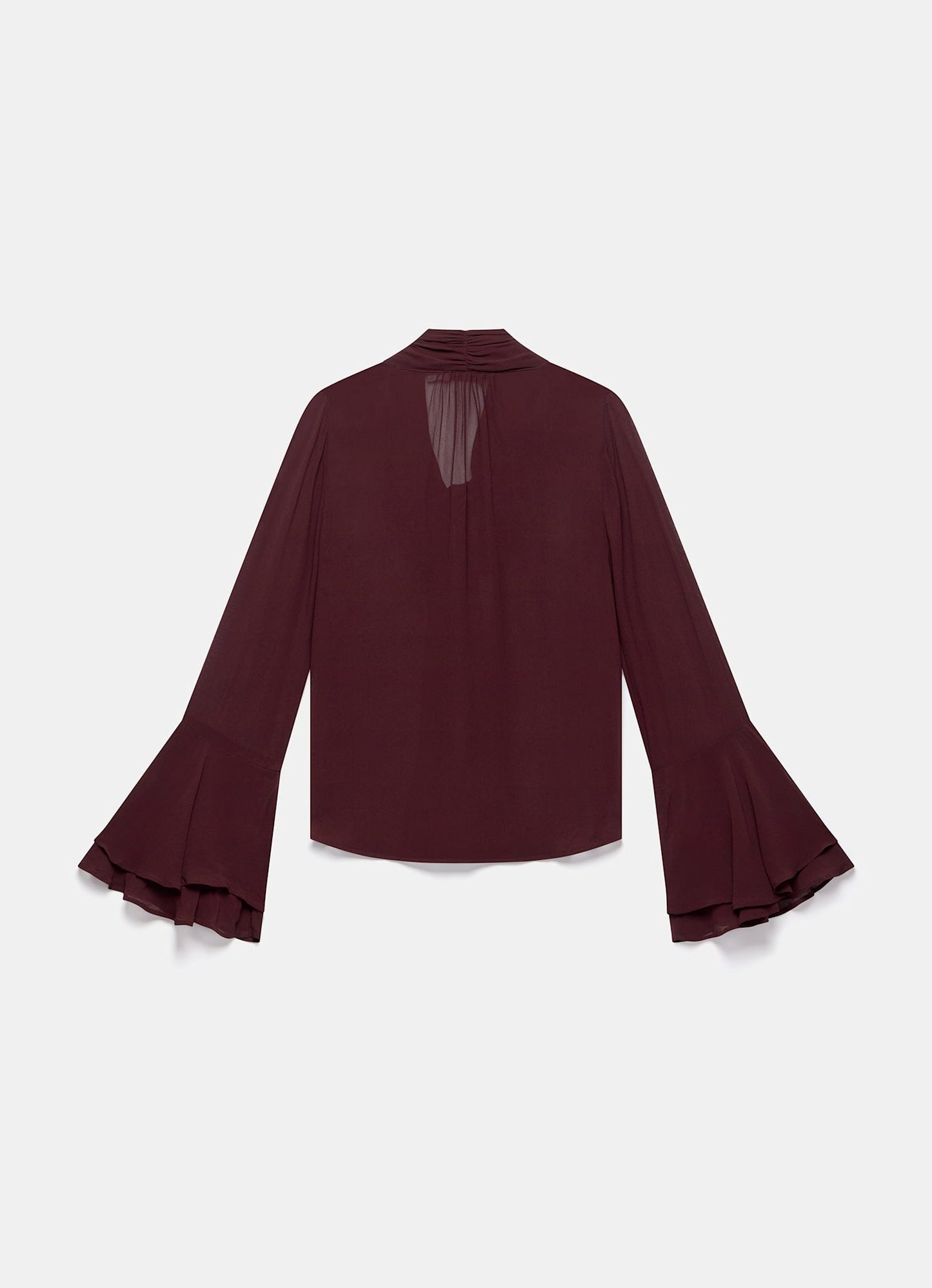 Burgundy Floral Detail Blouse