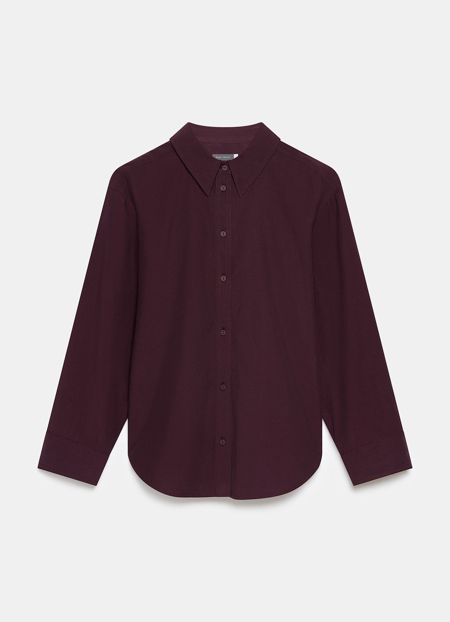 Burgundy Oversized Tailored Shirt