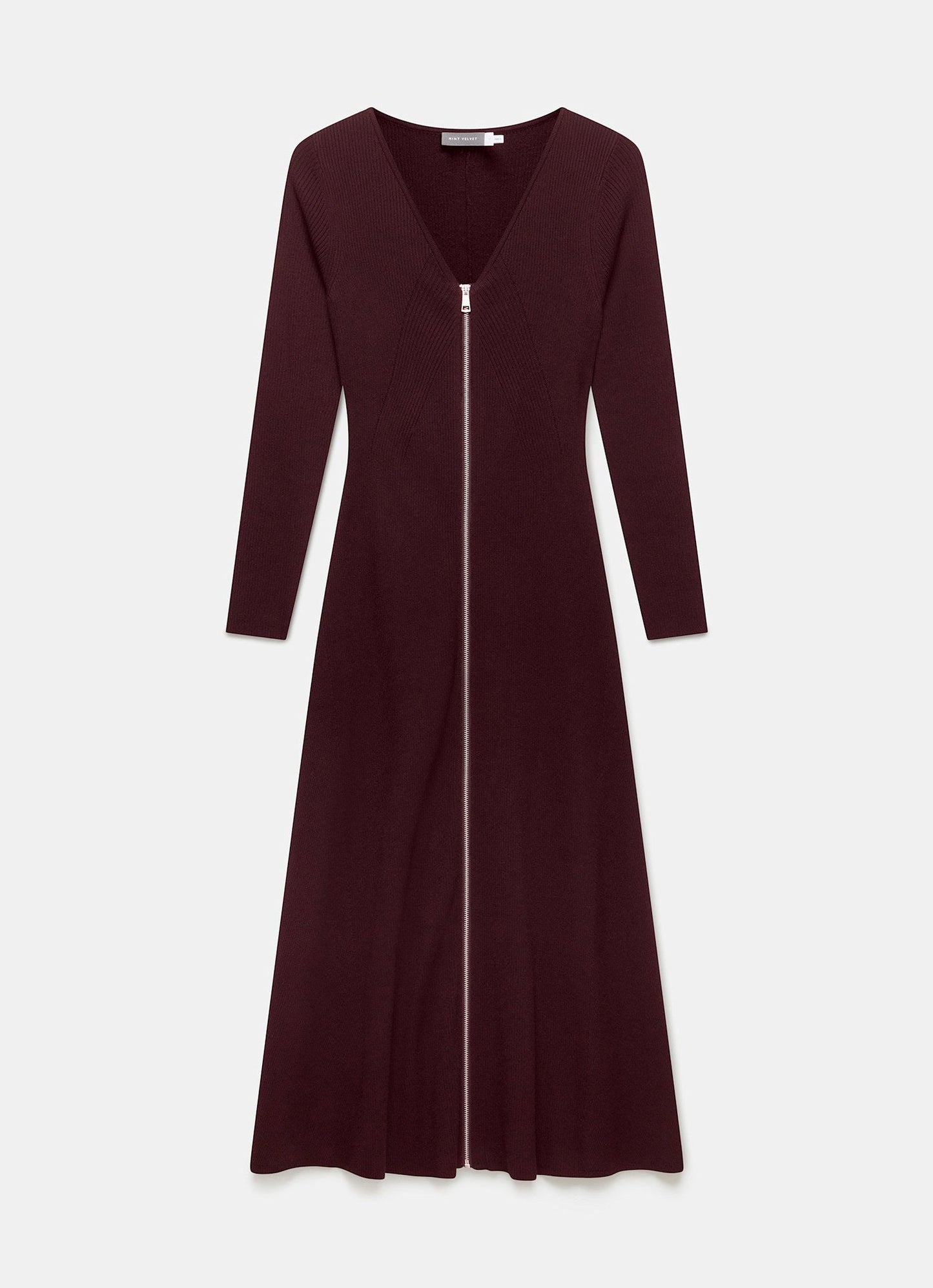 Burgundy Knit Maxi Dress