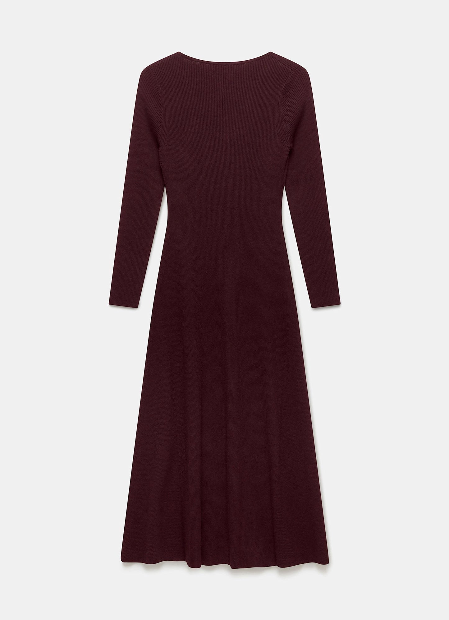 Burgundy Knit Maxi Dress