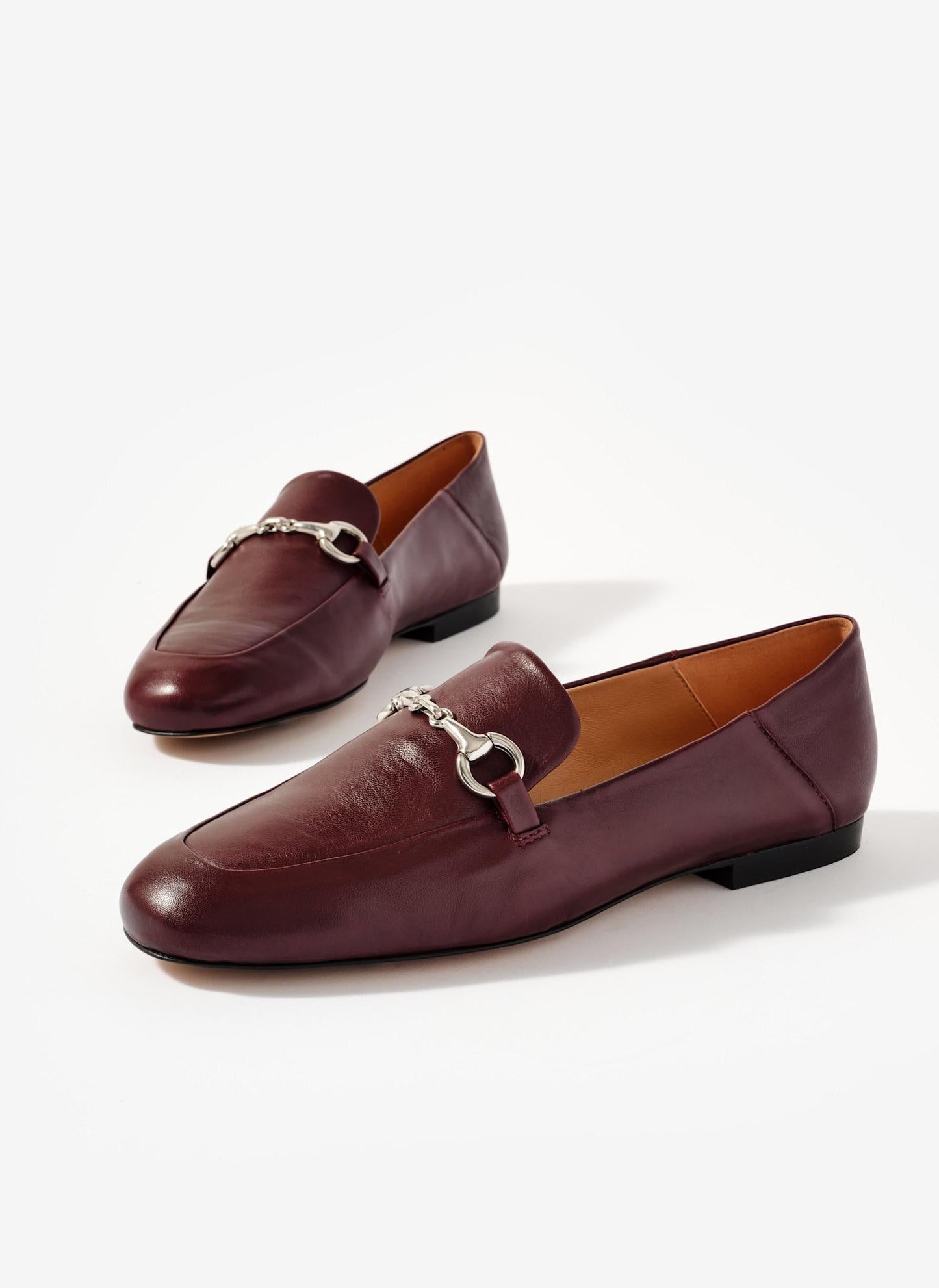 Camille Burgundy Leather Loafers