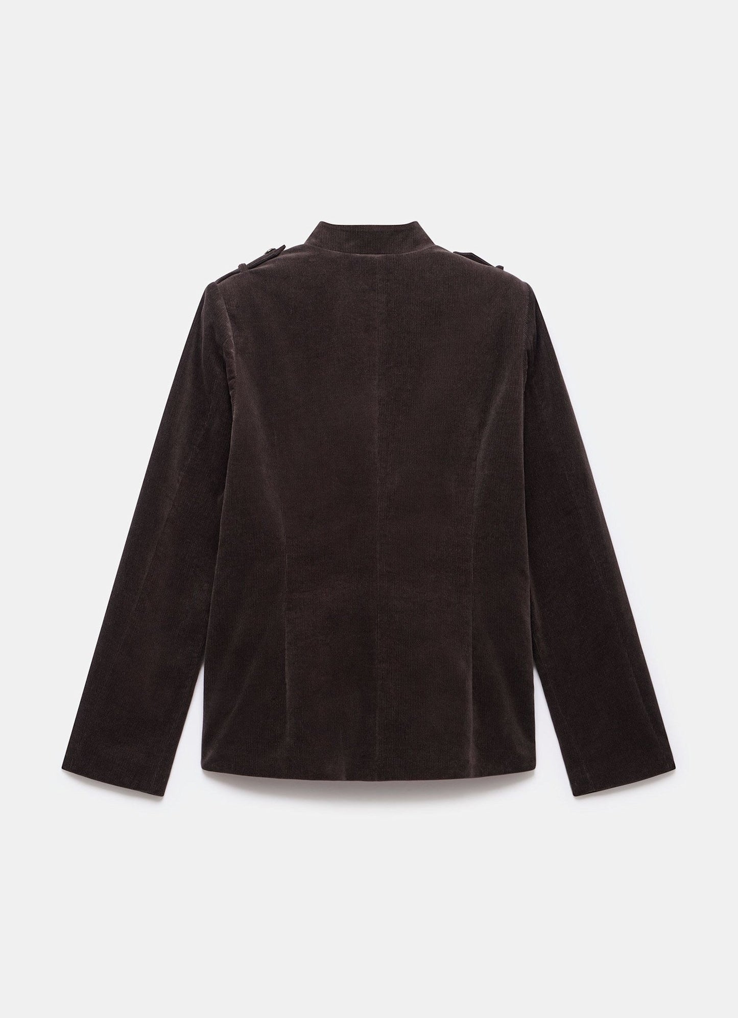 Brown Corduroy Military Jacket