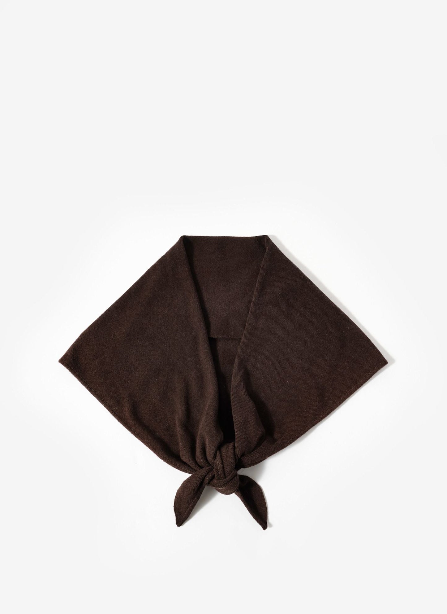 Brown Wrap Triangle Knit Scarf