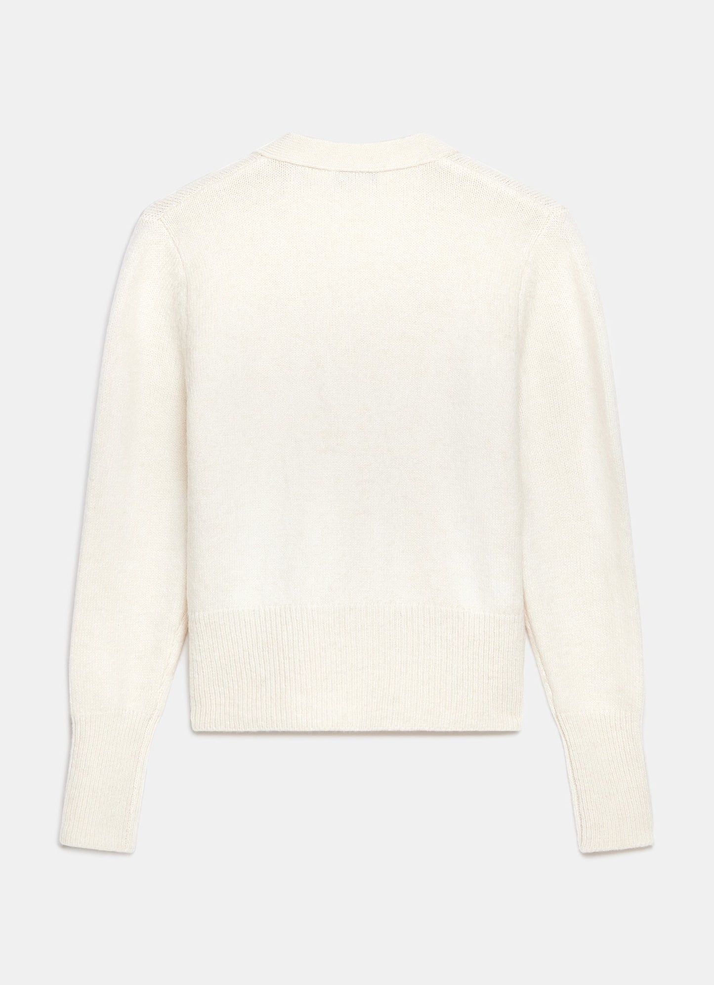 Cream Asymmetric Knit Cardigan