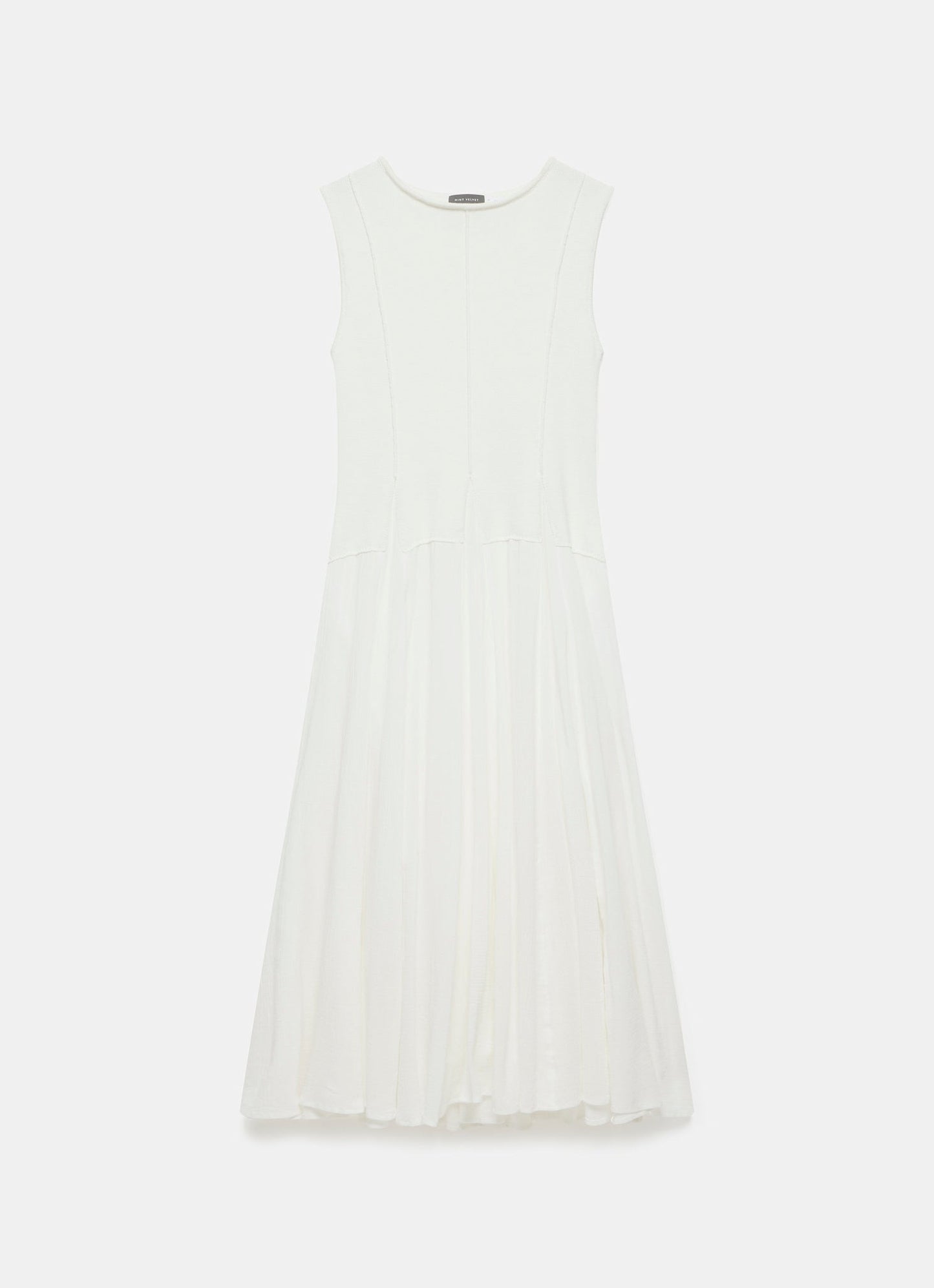 Cream Cotton Drop Waist Maxi Dress
