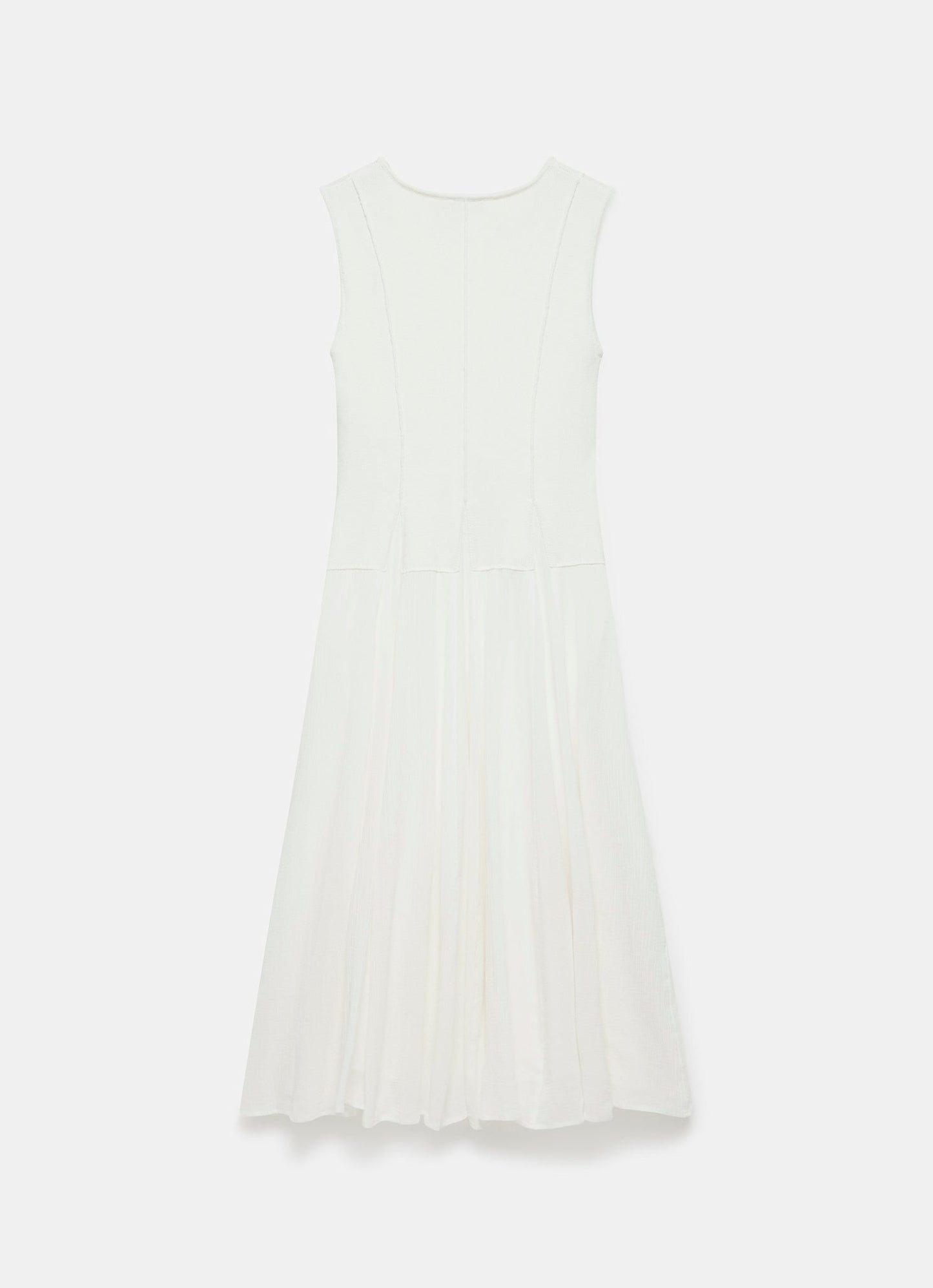 Cream Cotton Drop Waist Maxi Dress