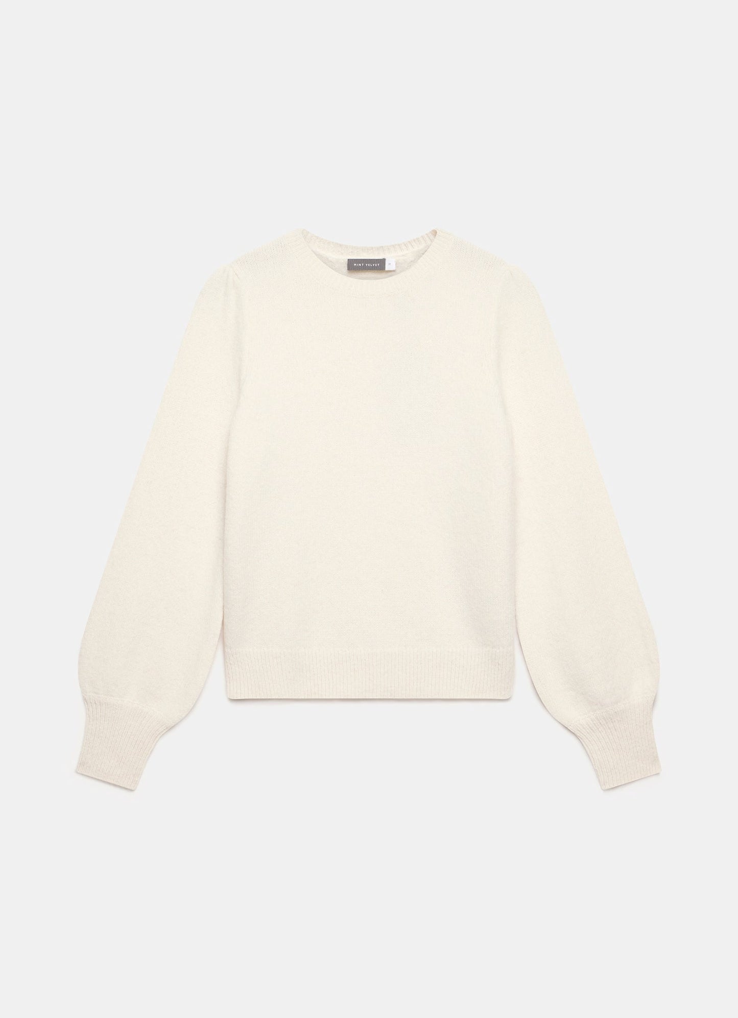 Cream Puff Sleeve Knit Jumper