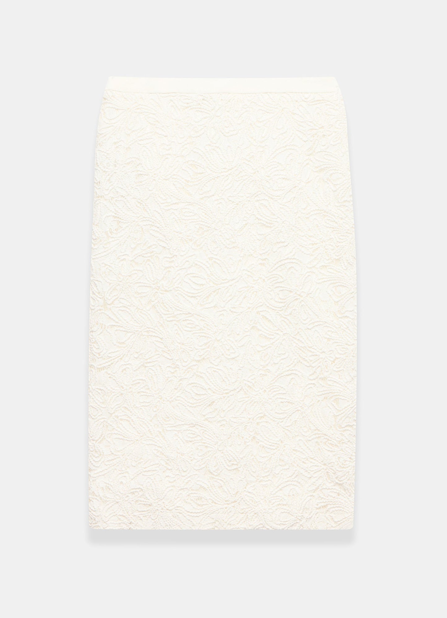 Cream Lace Pencil Skirt