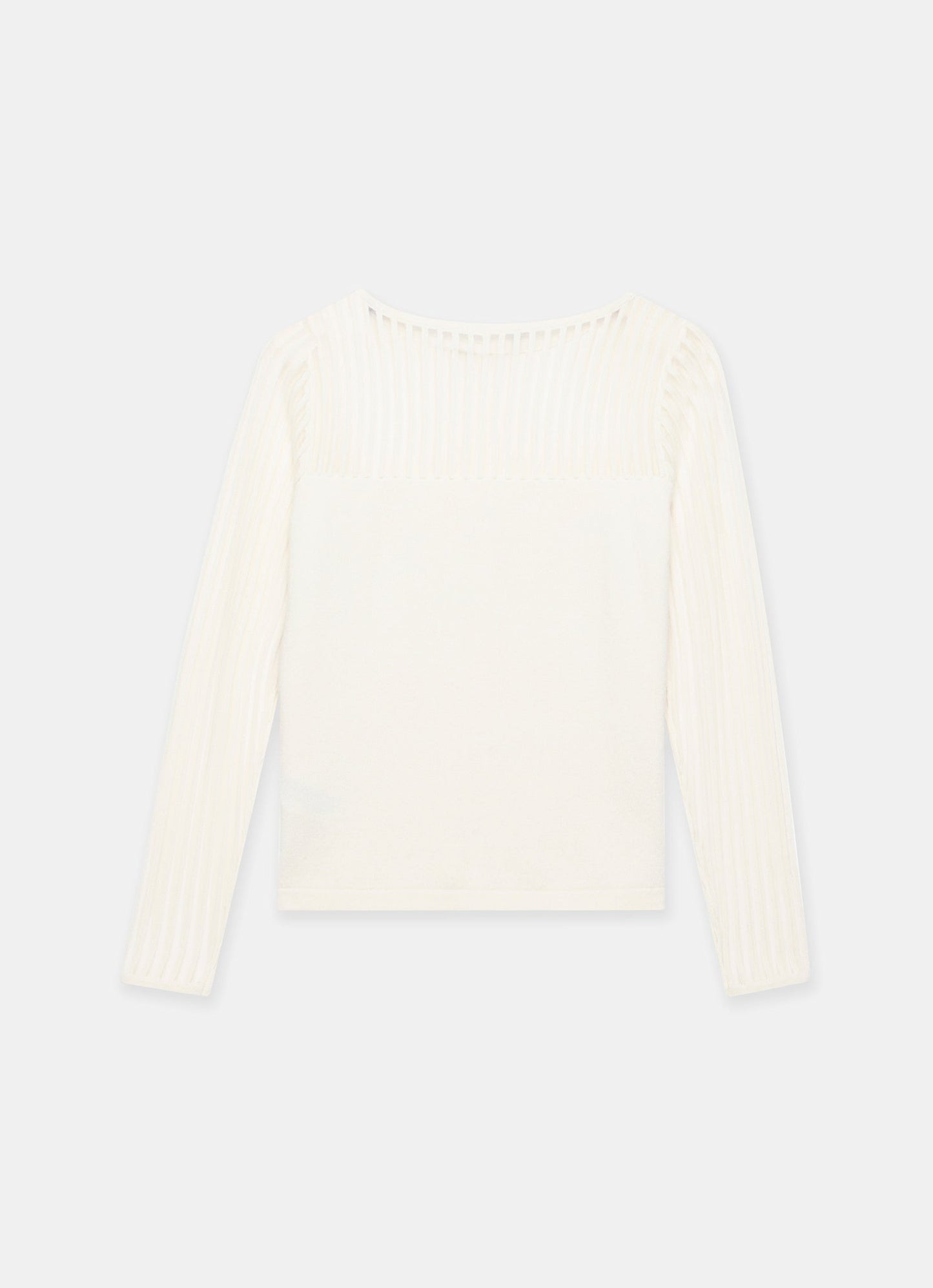Cream Sheer Knit Top