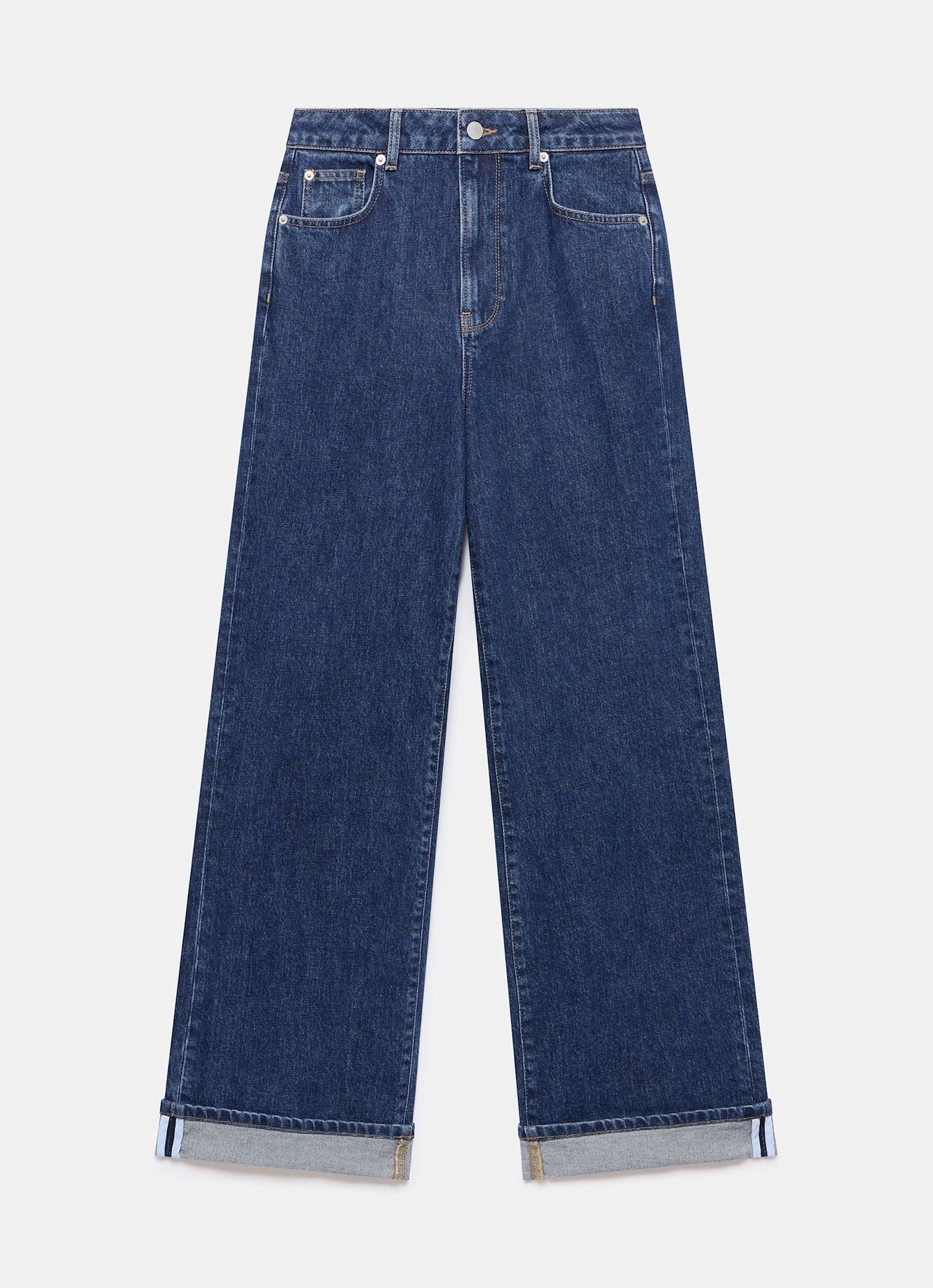 Dark Indigo Workable Wide Jeans