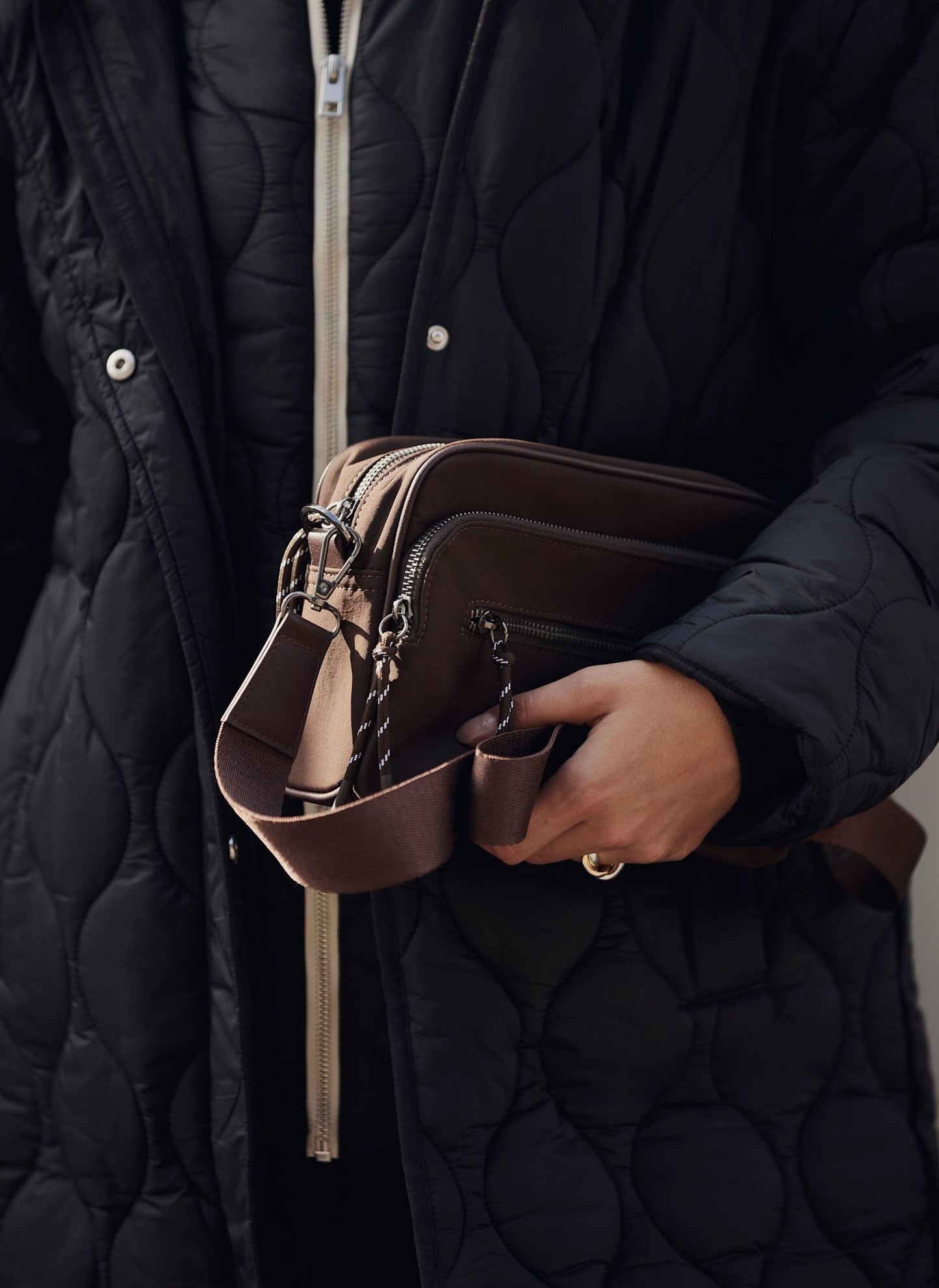 Edie Brown Nylon Crossbody Bag