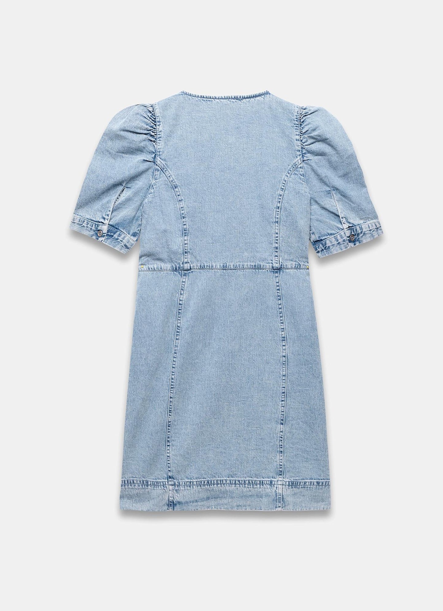 Indigo Embroidered Denim Mini Dress