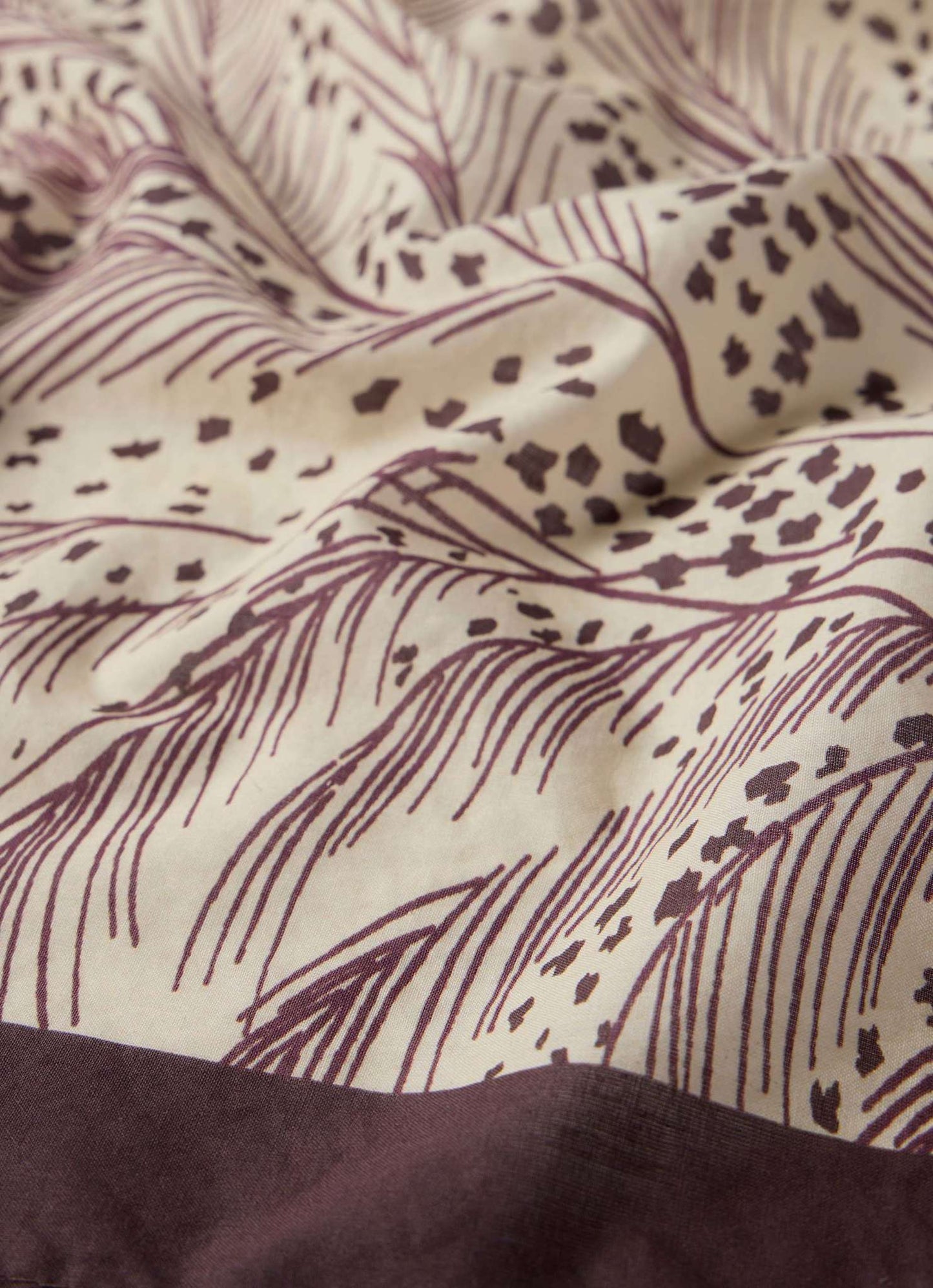 Floral Print Cotton Square Neck Scarf