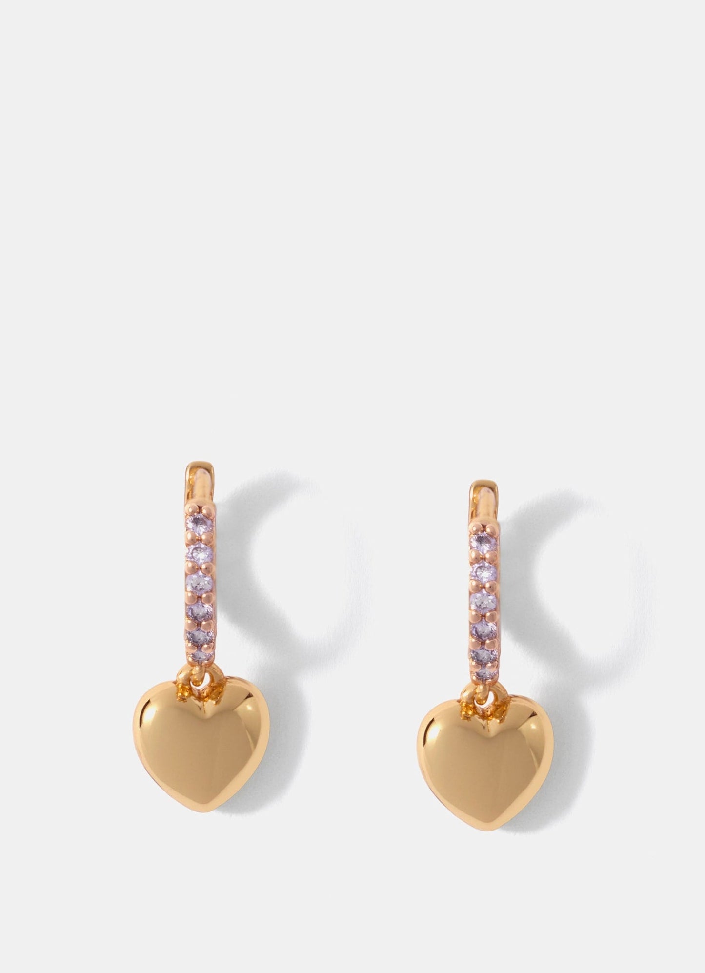 Gold Plated Diamante Hoop Earrings