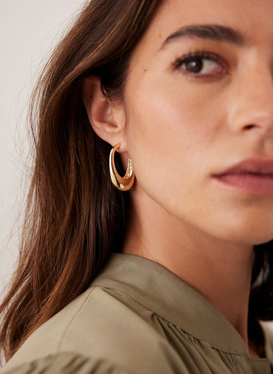 Gold Tone Hoop Earrings