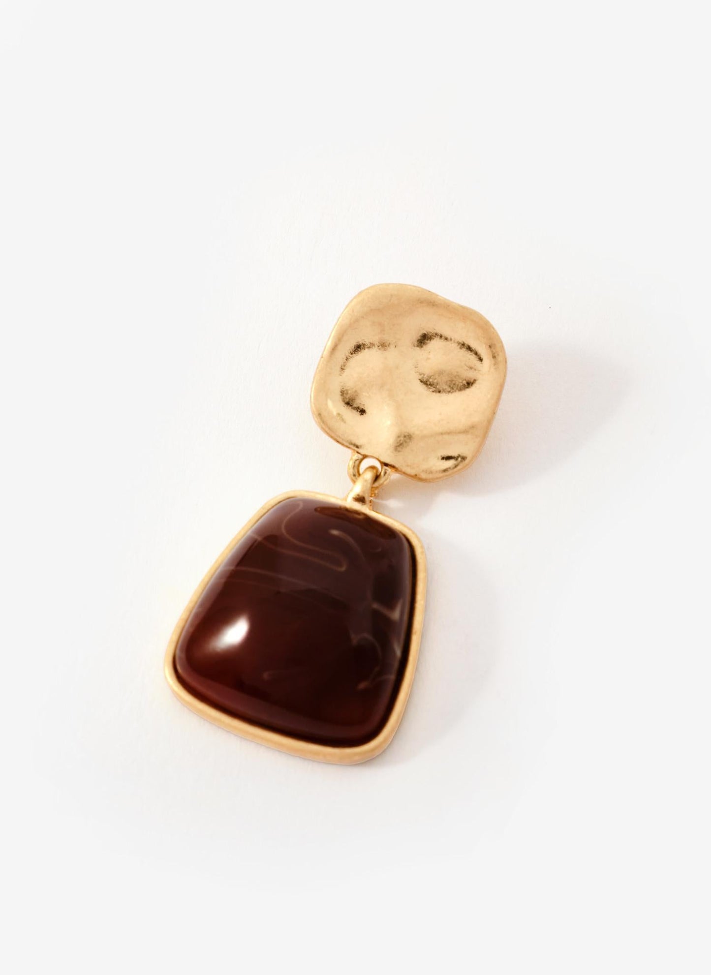 Gold Tone Stone Earrings