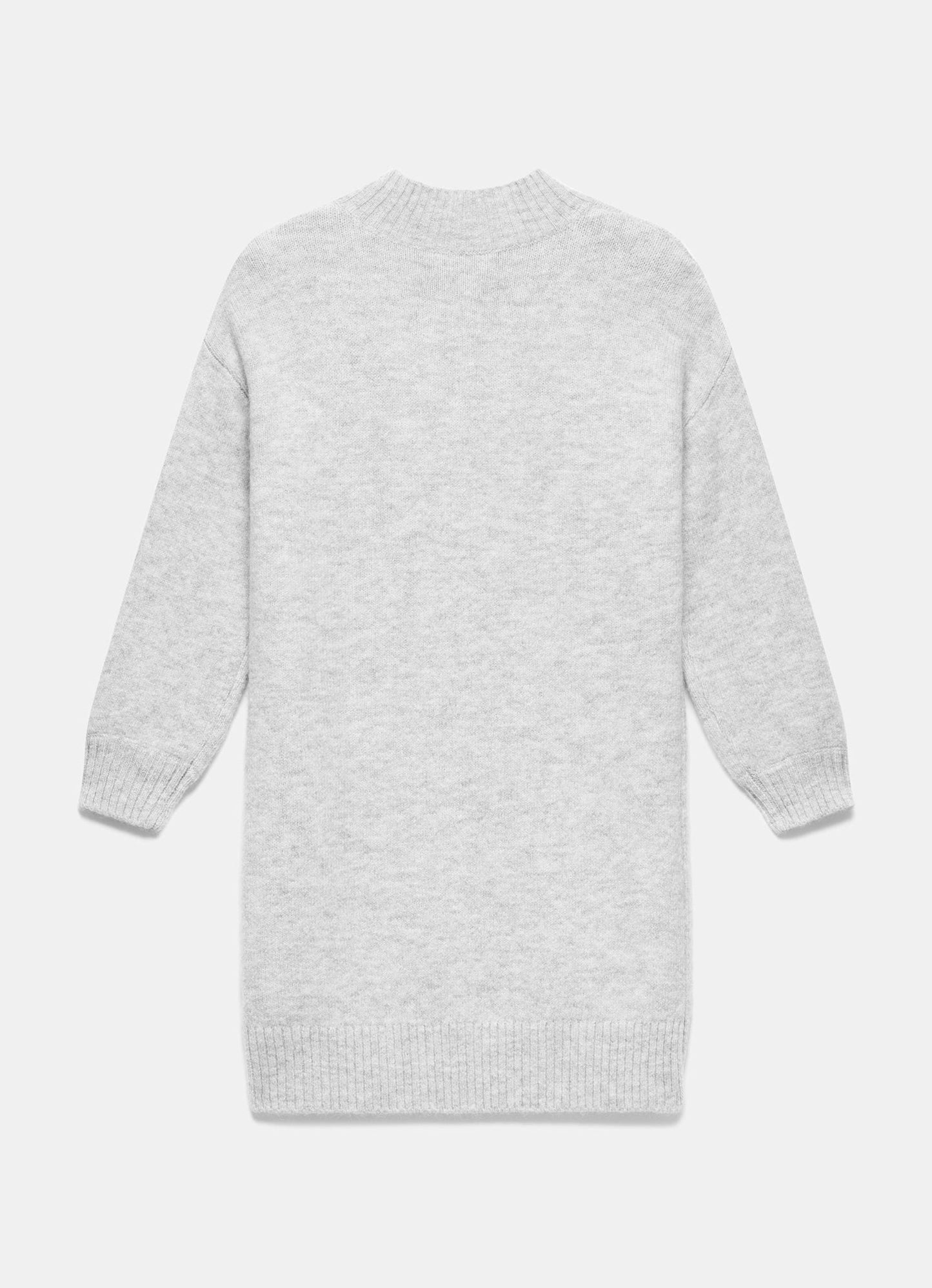 Grey Knit Bow Jumper Dress