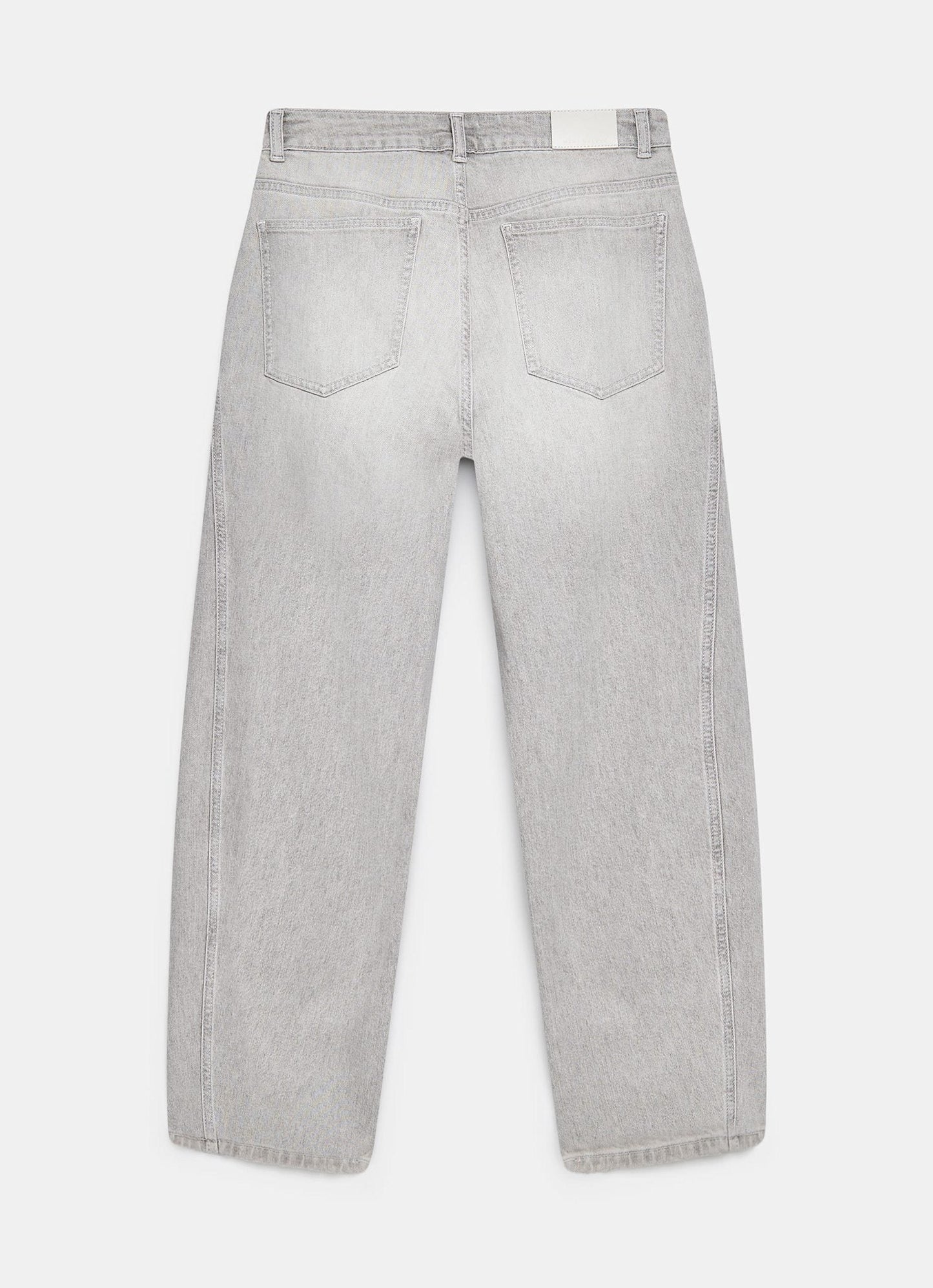 Grey Tapered Barrel Leg Jeans