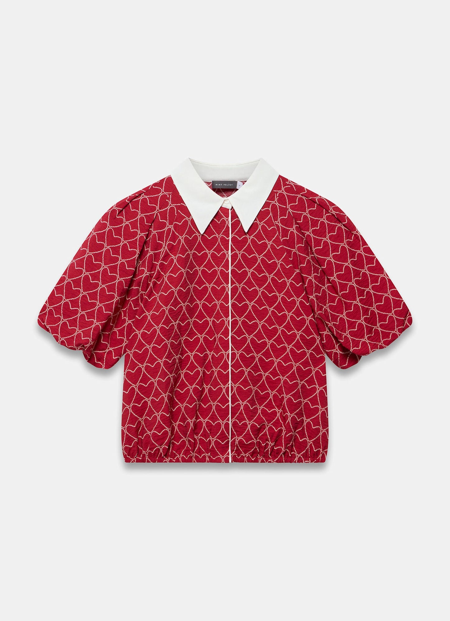 Red Heart Print Shirt