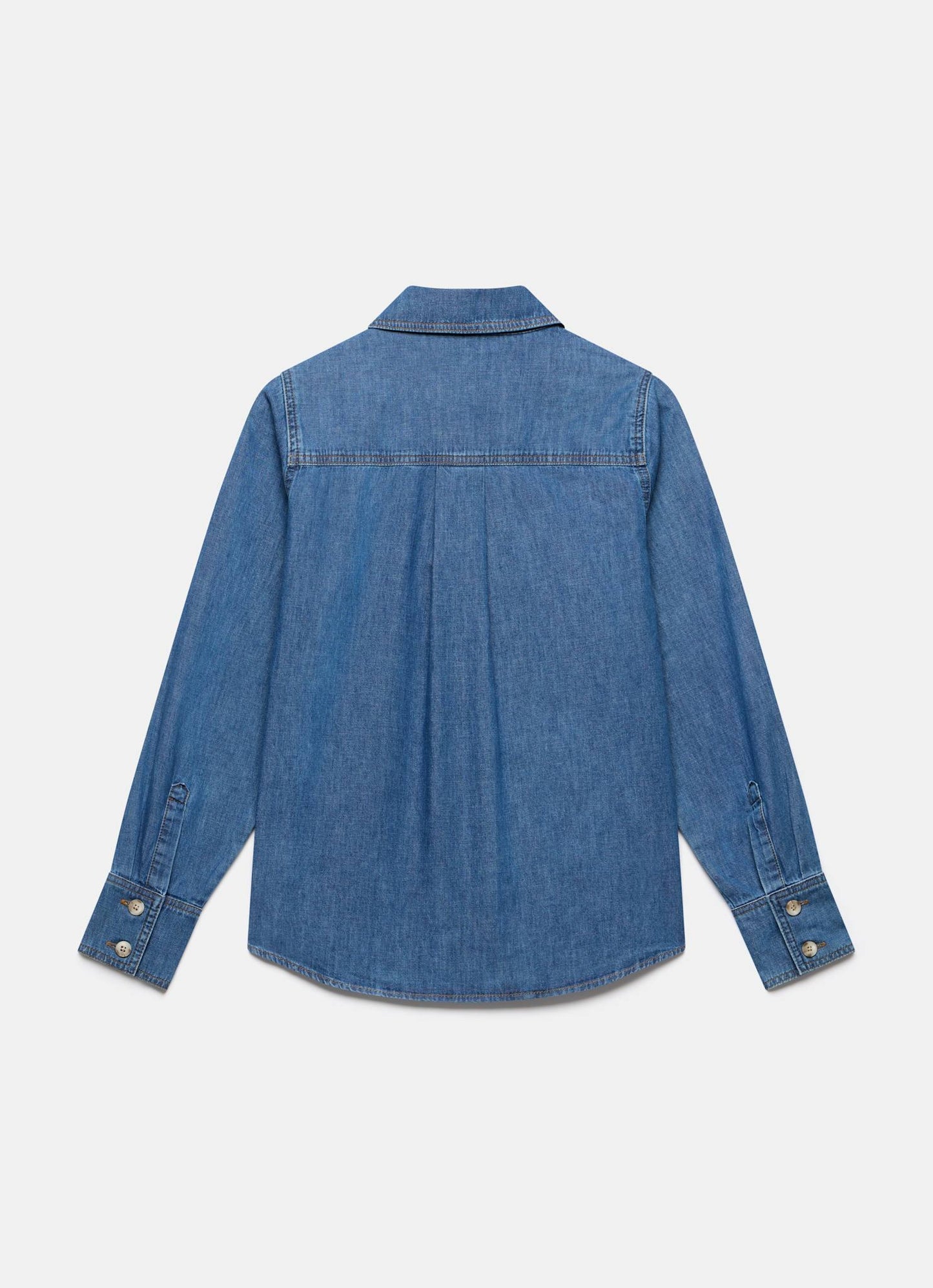 Indigo Bow Detail Denim Shirt