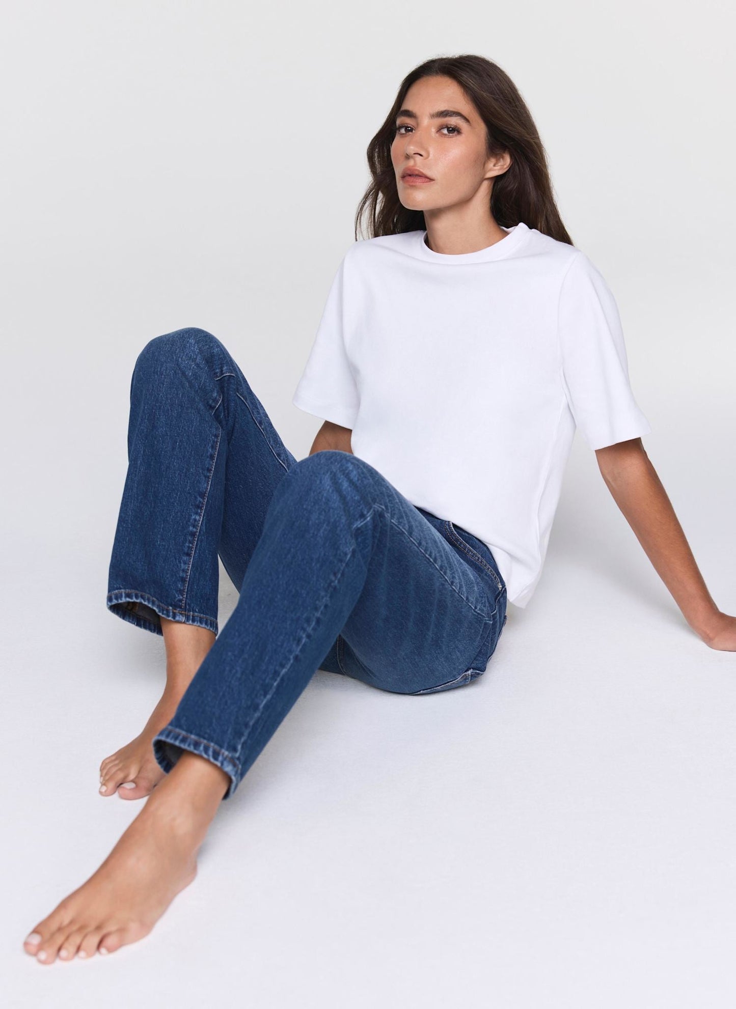 Indigo Polished Straight Jeans