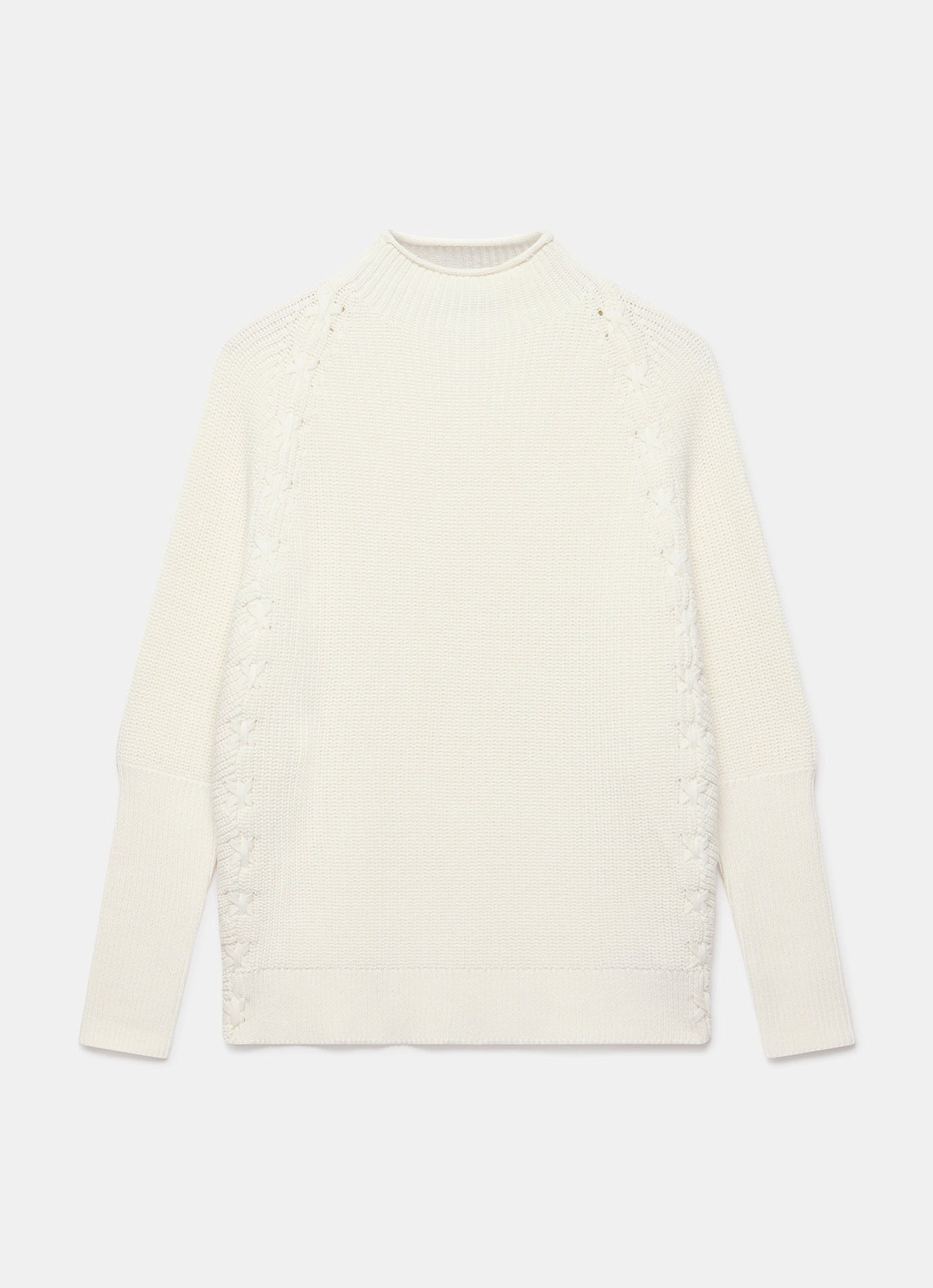 Cream Whipstitch Cotton Blend Jumper