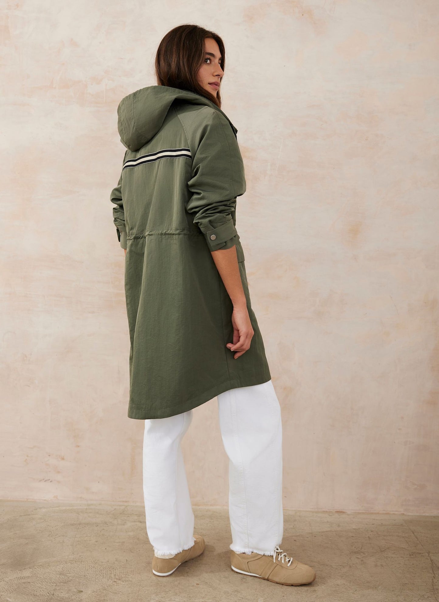 Khaki Utility Parka Coat