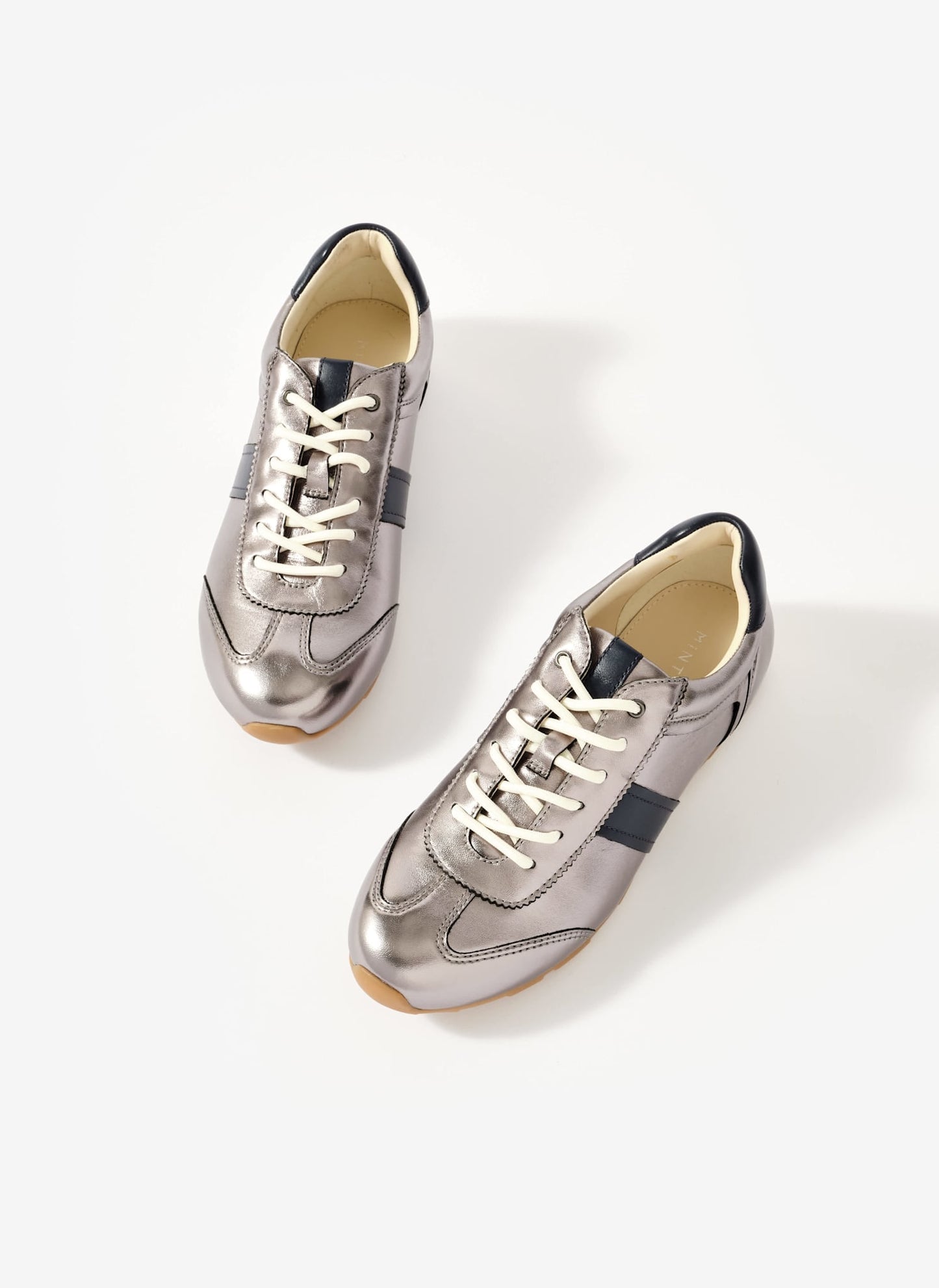 Kiko Silver Leather Trainers