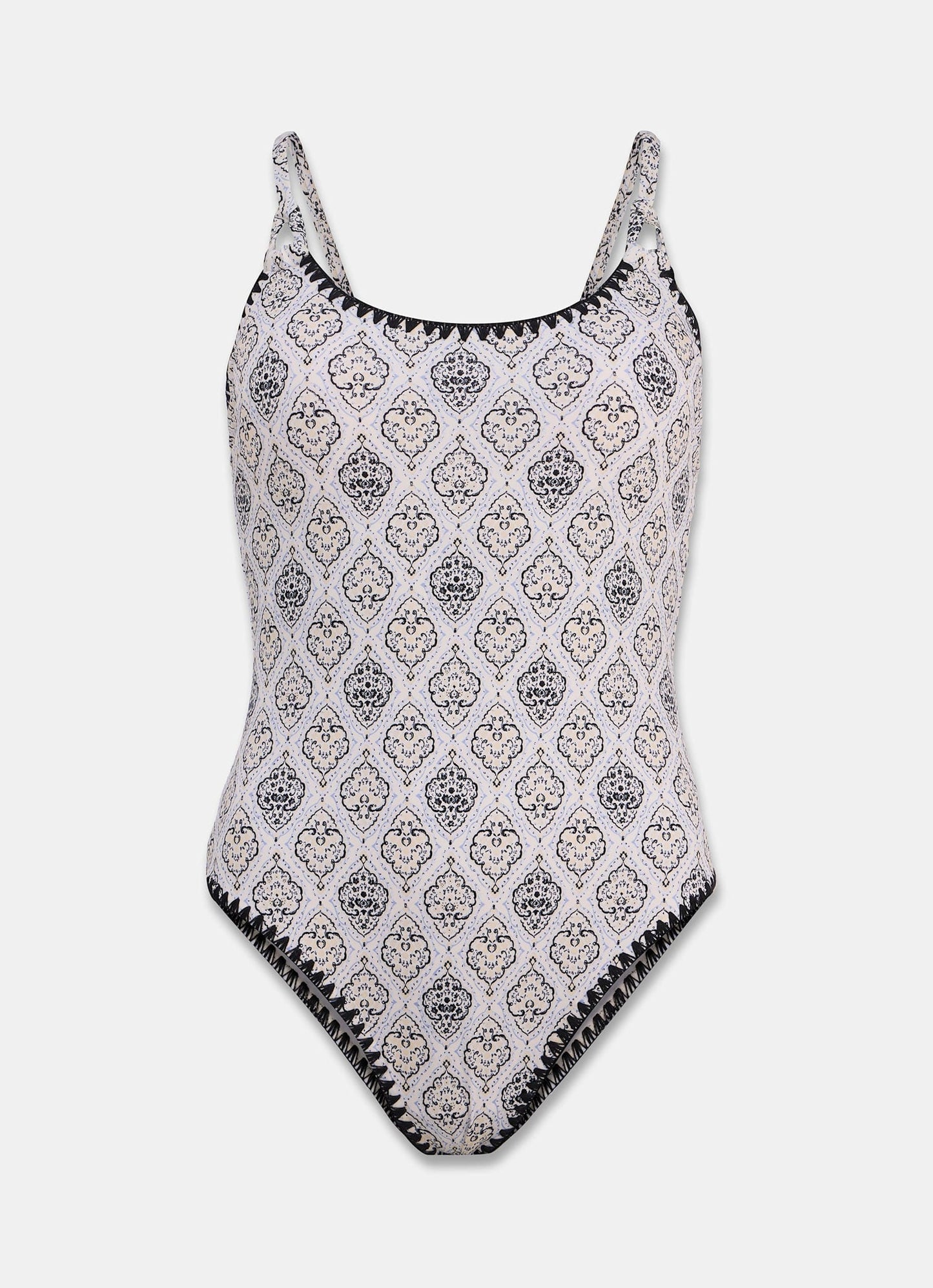 Blue Printed Swimsuit