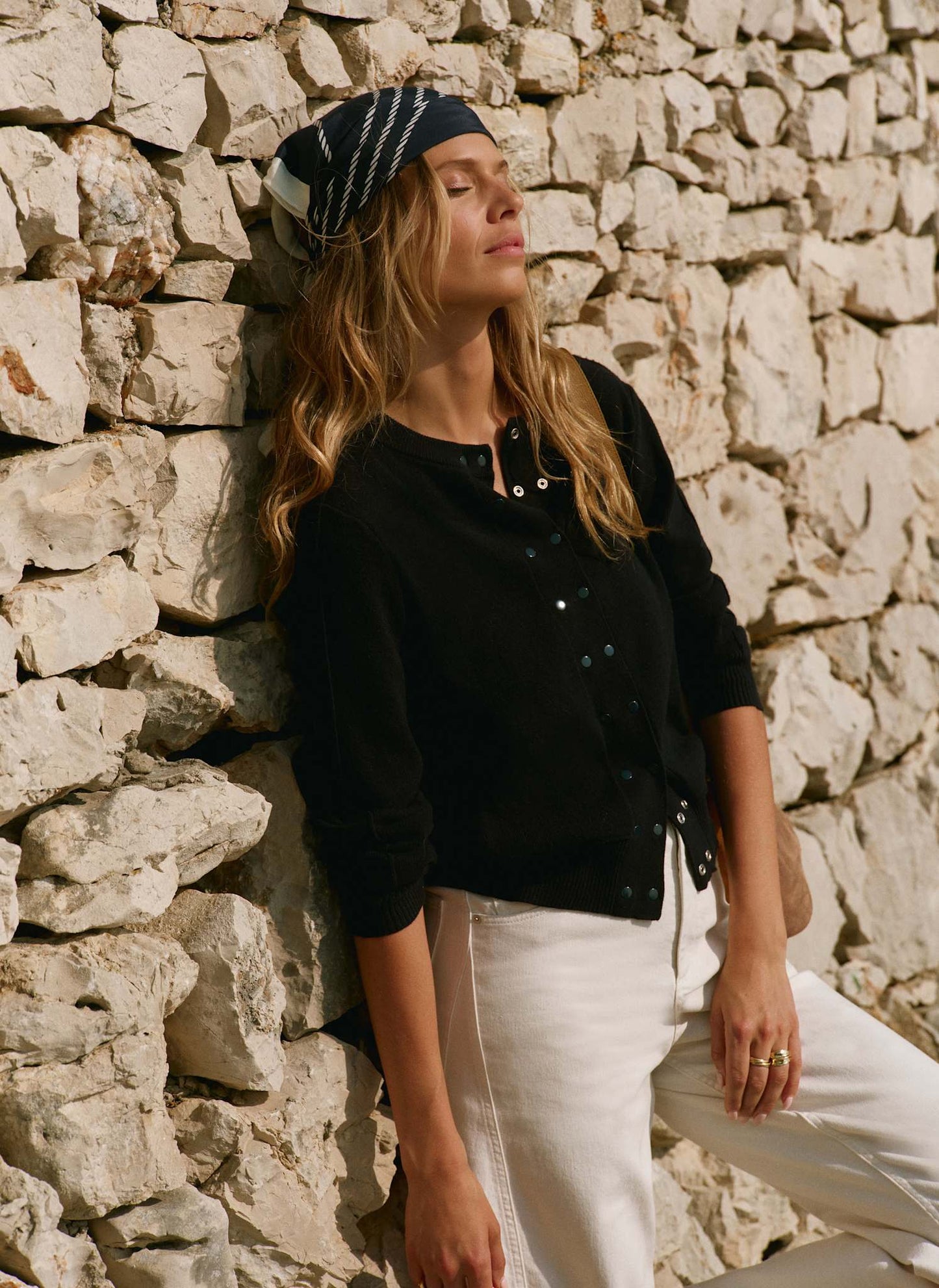 Navy Lightweight Cotton Blend Cardigan