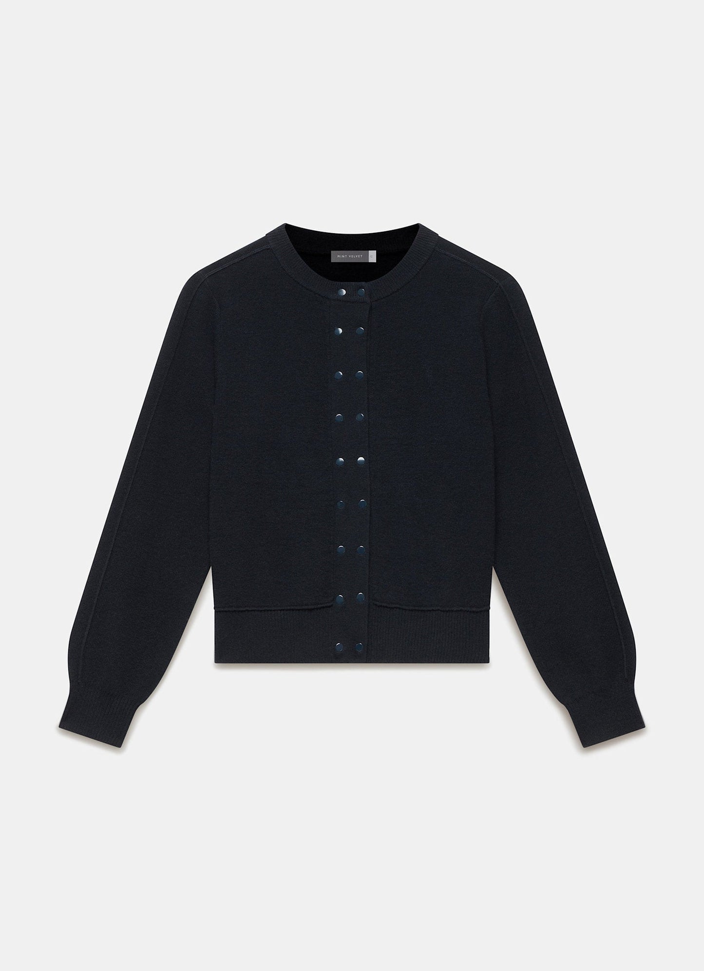 Navy Lightweight Cotton Blend Cardigan