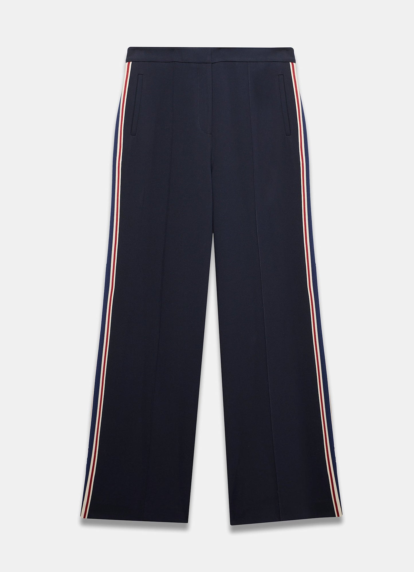 Navy Contrast Side Stripe Trousers