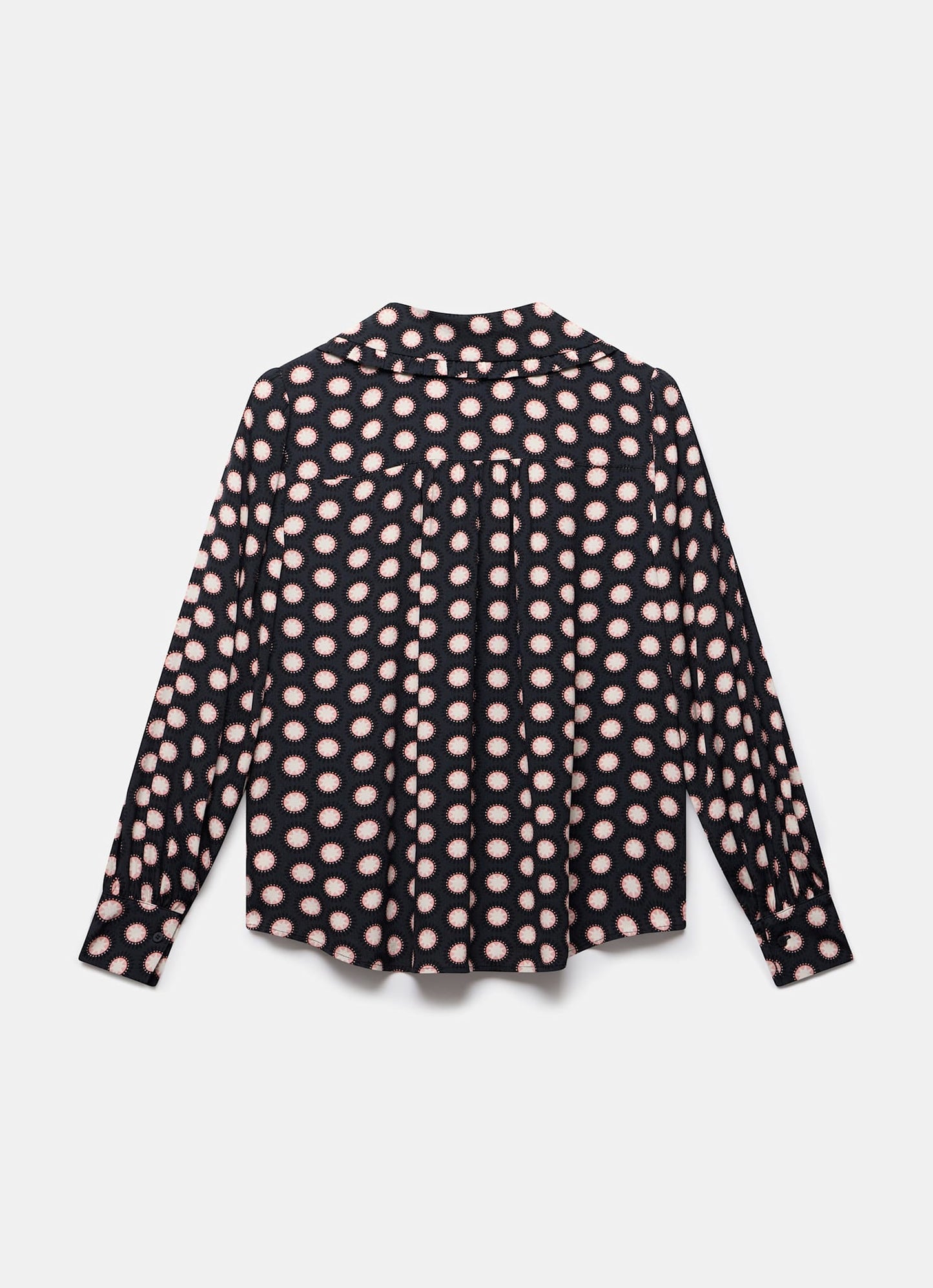 Navy Geometric Print Blouse