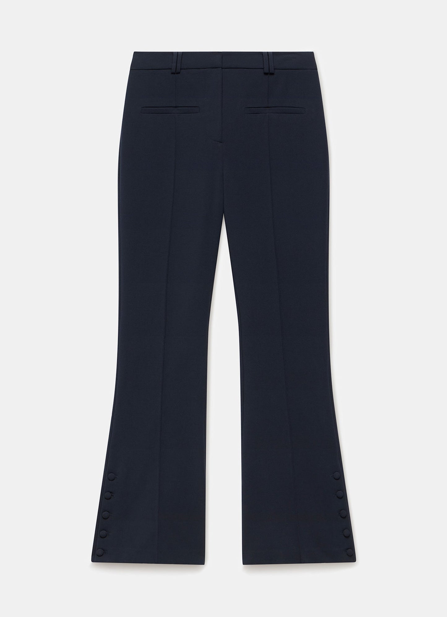 Navy Tailored Bootcut Trousers