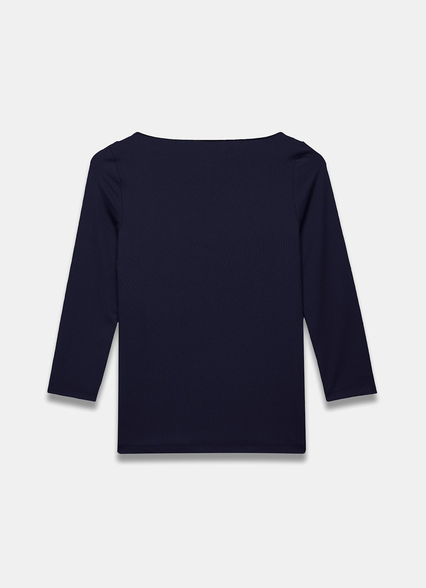 Navy Slash Neck Layering Top