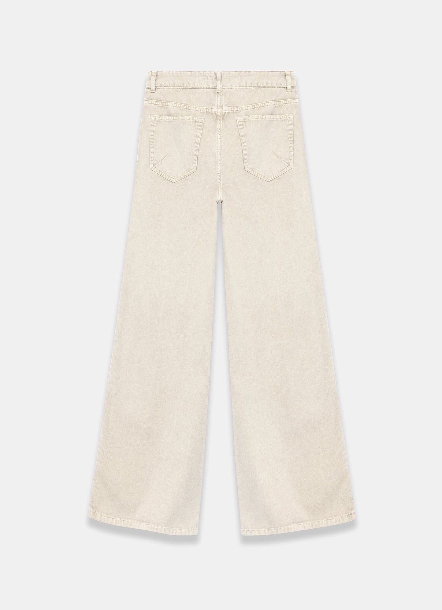 Neutral Diamante Wide Leg Jeans