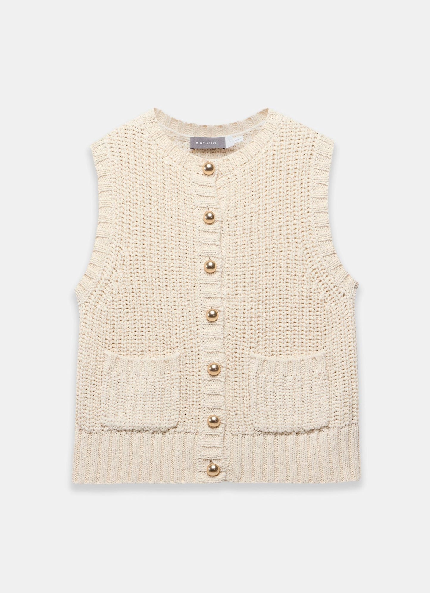 Neutral Knit Waistcoat