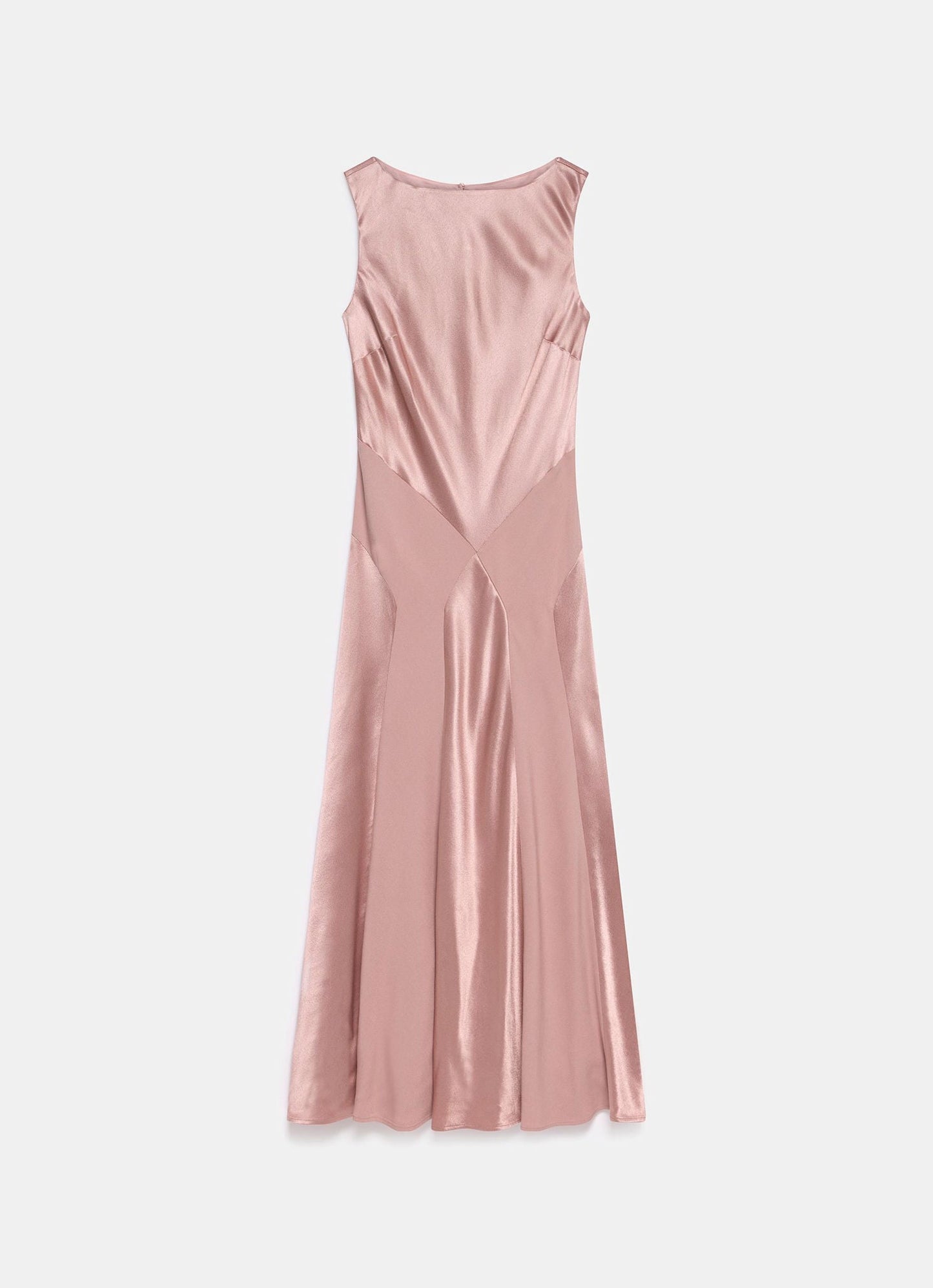 Pink Satin Maxi Dress