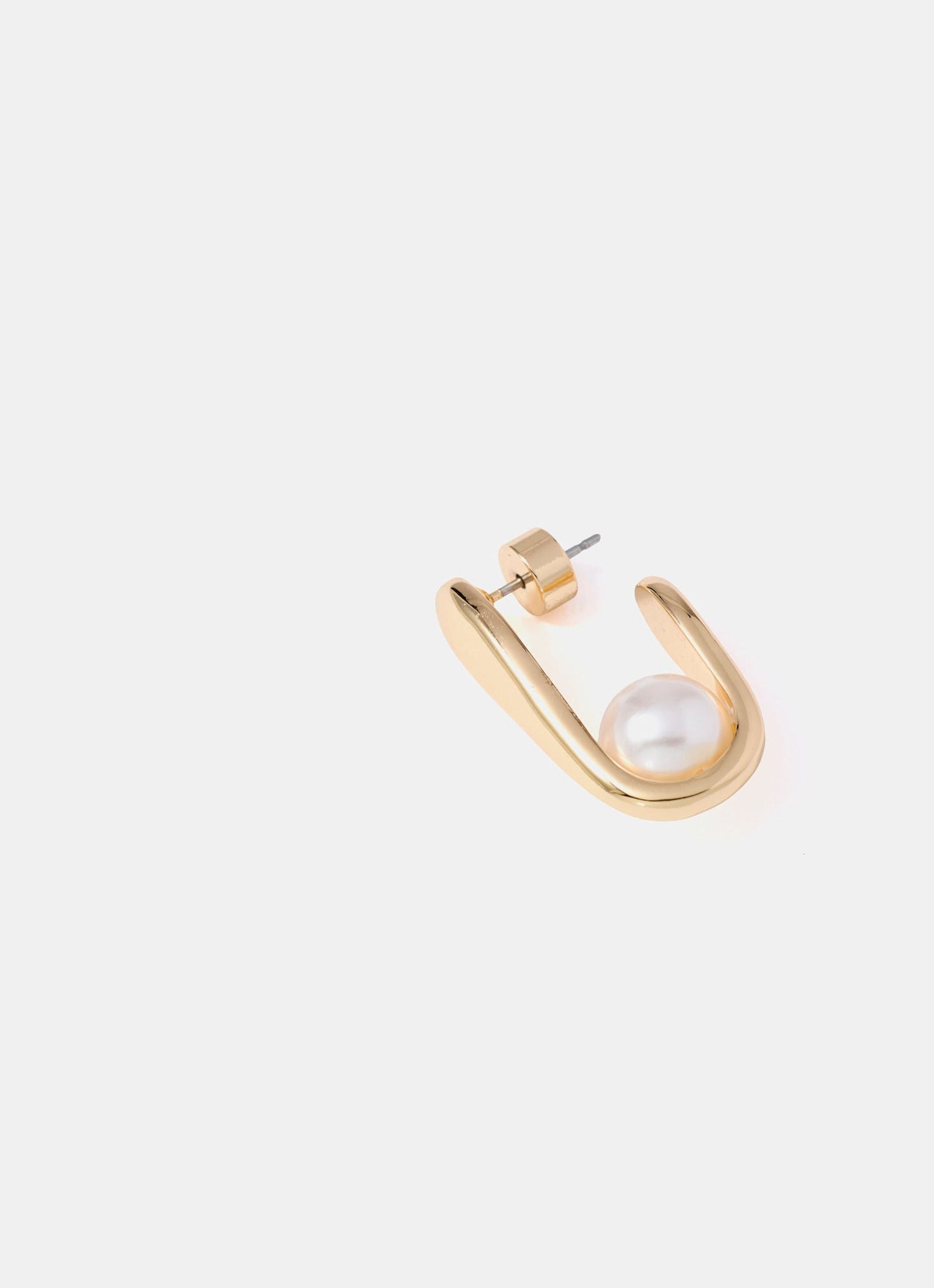 Gold Tone Pearl Earrings