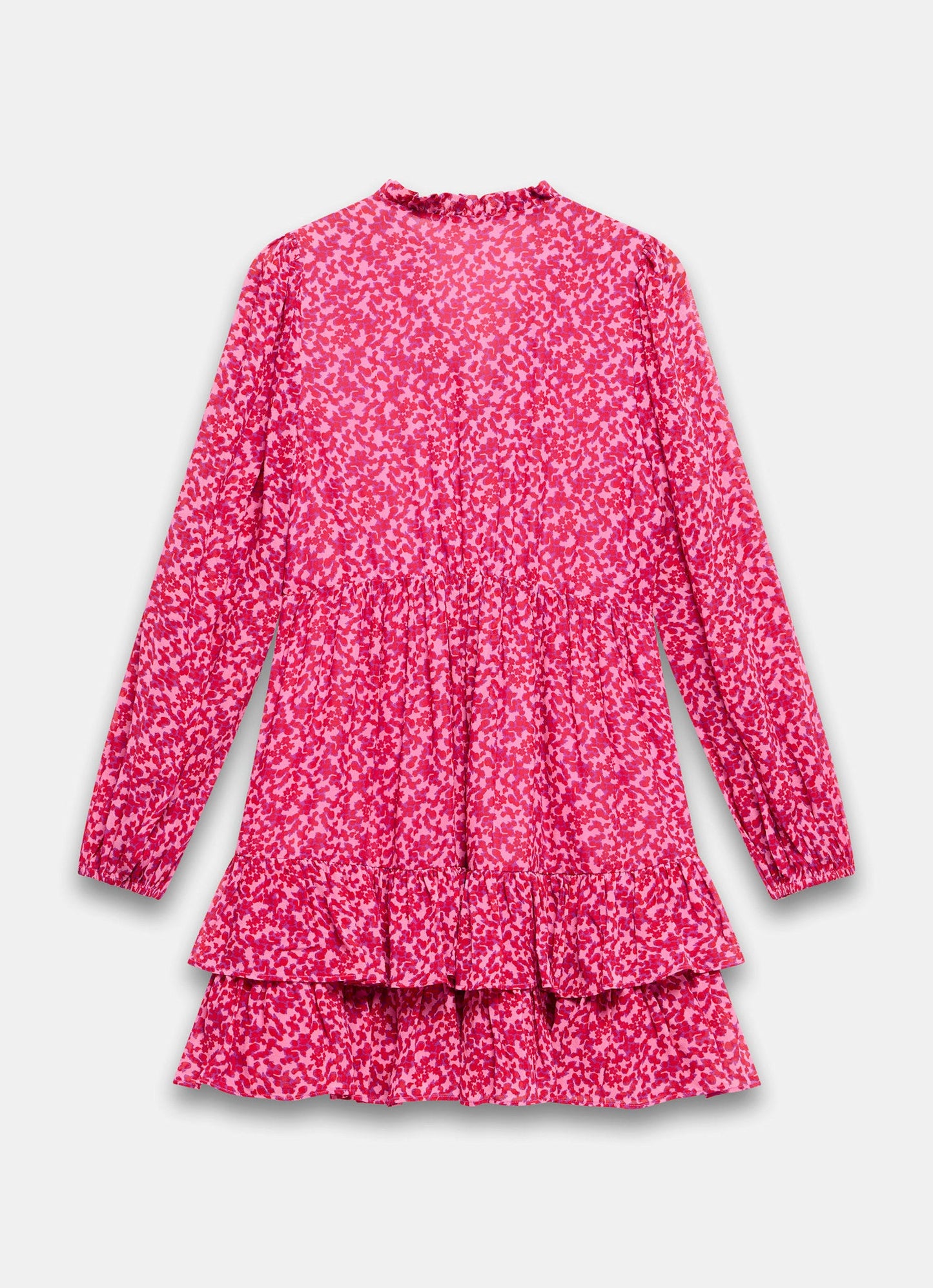 Pink Floral Print Mini Dress